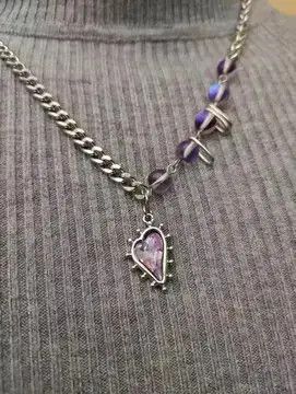 Japanese Brand Heart Punk Necklace Chain Choker Size ONE SIZE - 1 Thumbnail