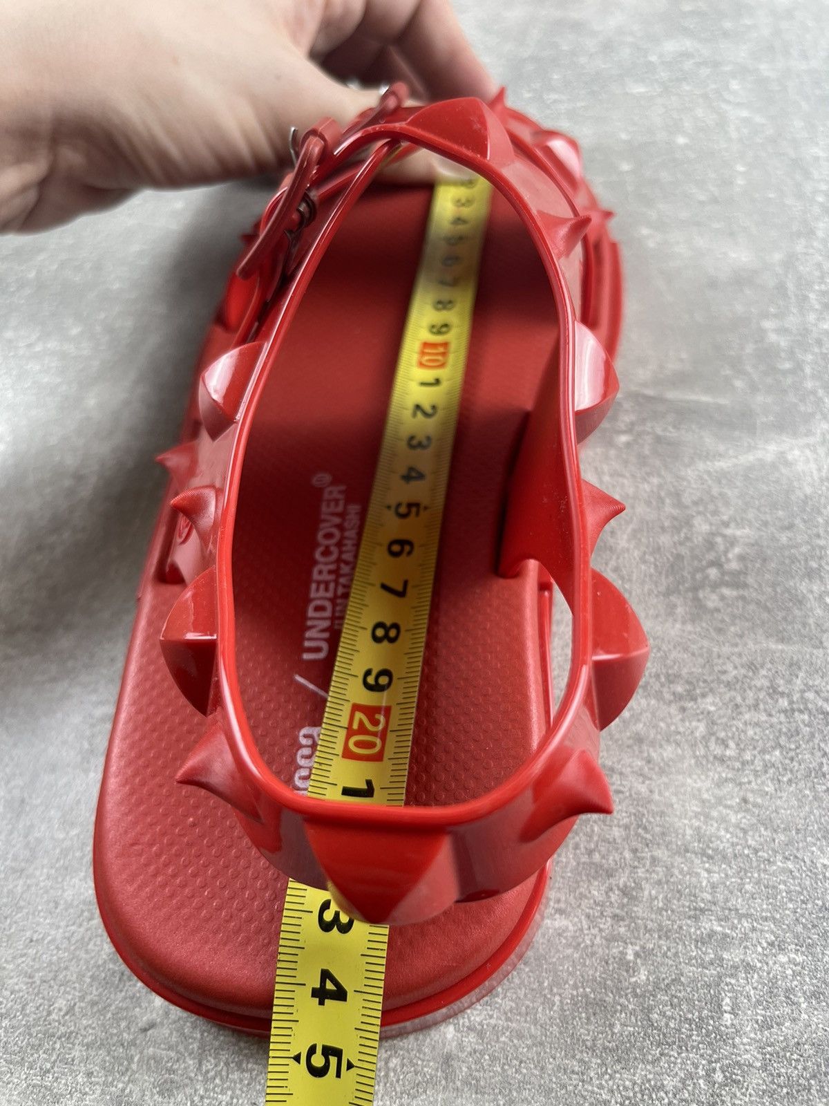 Jun Takahashi × Melissa × Undercover Melisa Undercover Jun Takahashi Avant Garde Red Sandals Size US 7 / IT 37 - 11 Thumbnail