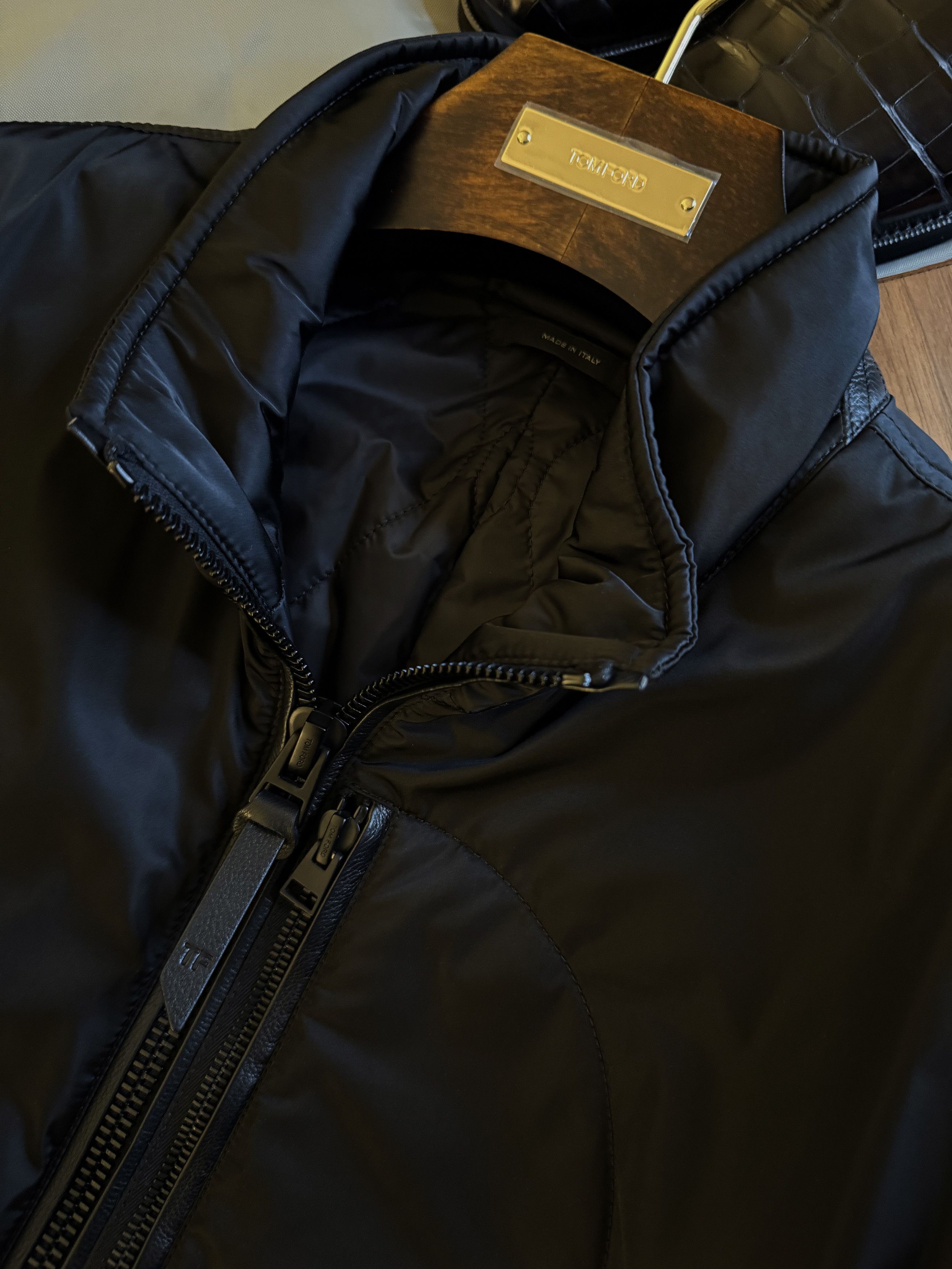 Tom Ford Best Dressed New $4,050 w/Tax Leather Accents Tech Jacket Size US L / EU 52-54 / 3 - 14 Thumbnail