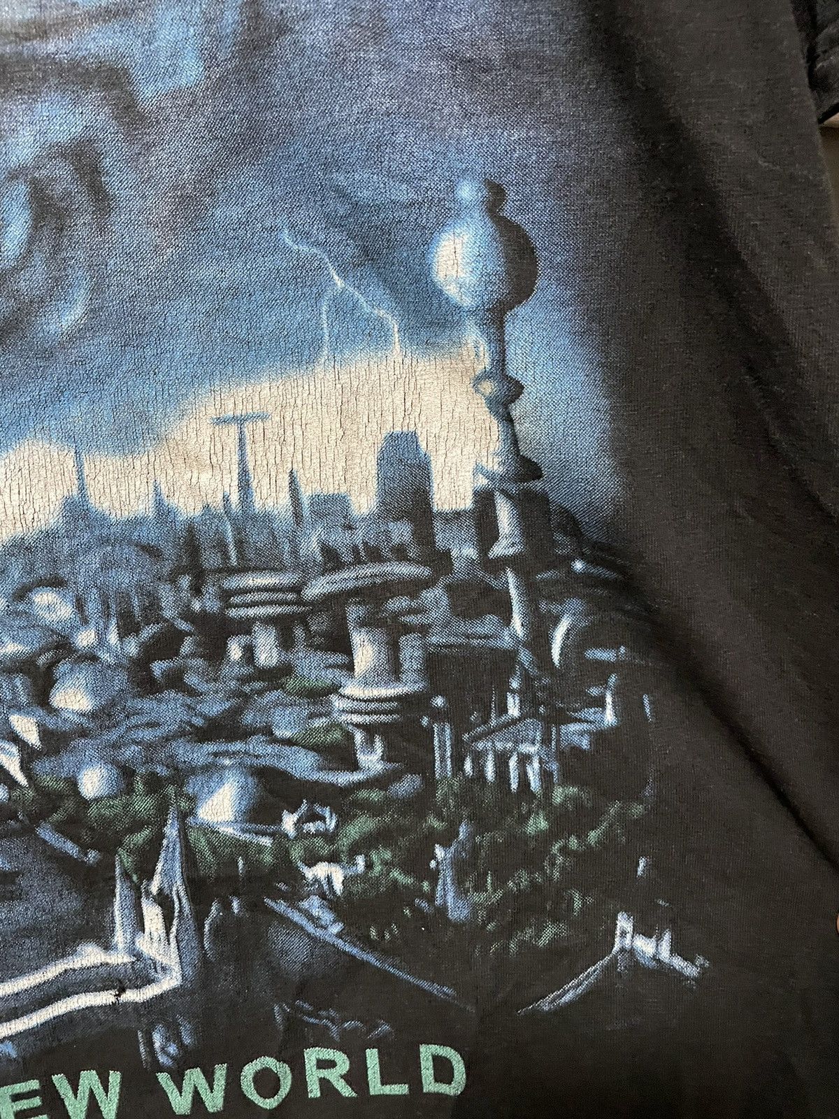Band Tees × Iron Maiden × Vintage Vintage Trashed Iron Maiden Brave New World Tee Band T Shirt Size US XL / EU 56 / 4 - 8 Thumbnail