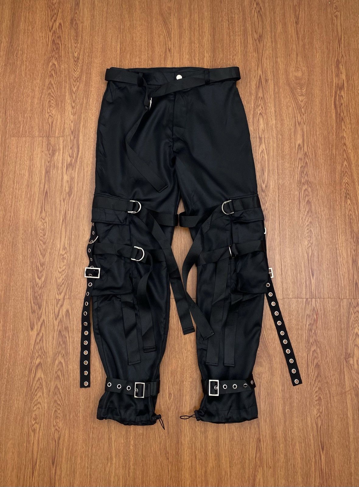 If Six Was Nine × Japanese Brand × Le Grande Bleu (L.G.B.) Black Tactical Bondage Pants Size US 30 / EU 46 - 3 Thumbnail