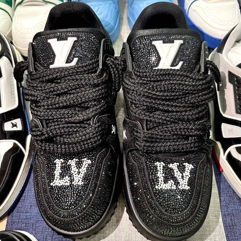 Louis Vuitton Black Low-Top Trainer Sneakers -2505