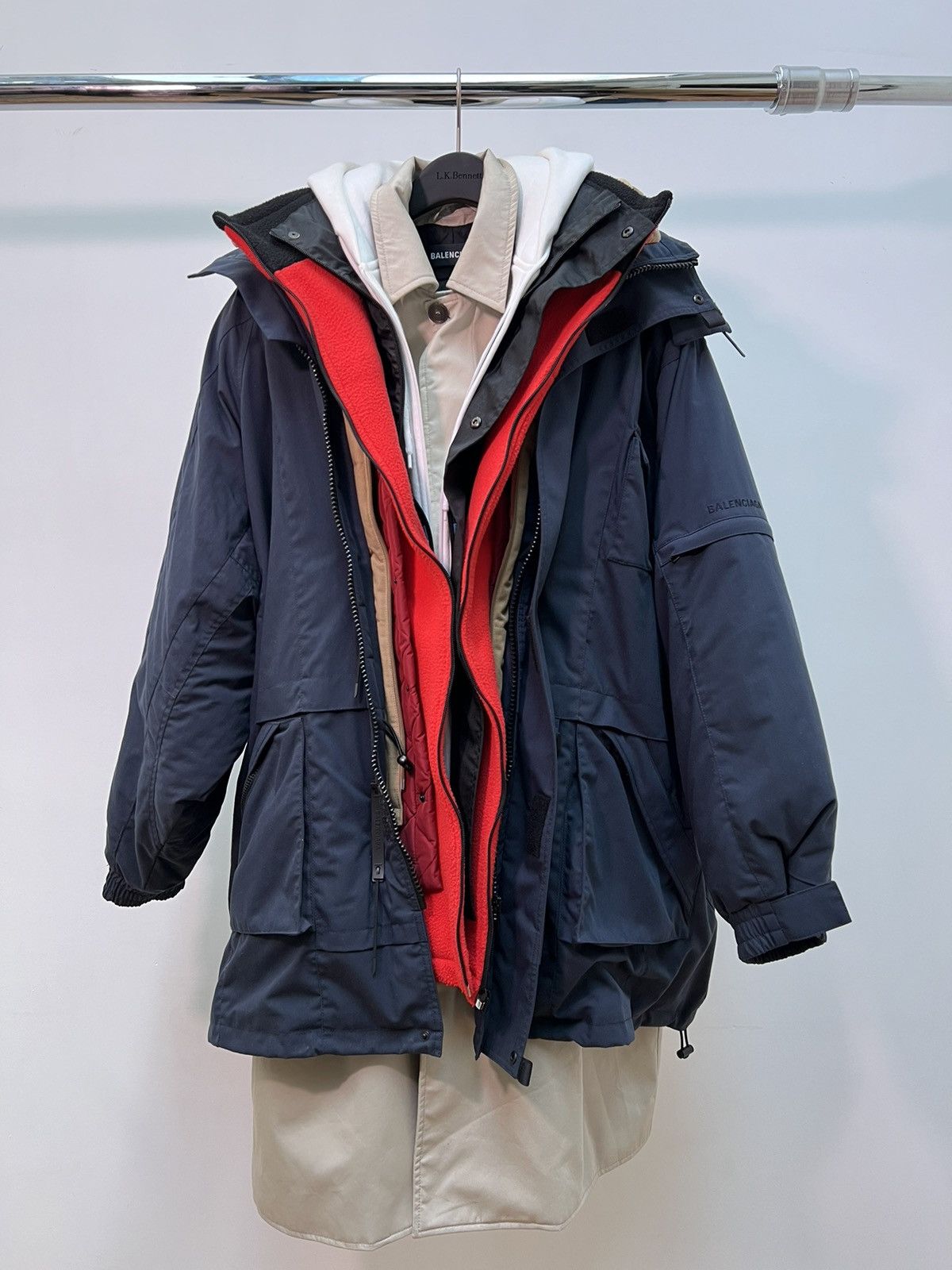 Balenciaga Balenciaga AW18 7 Layer Parka Jacket Size US L / EU 52-54 / 3 - 3 Thumbnail