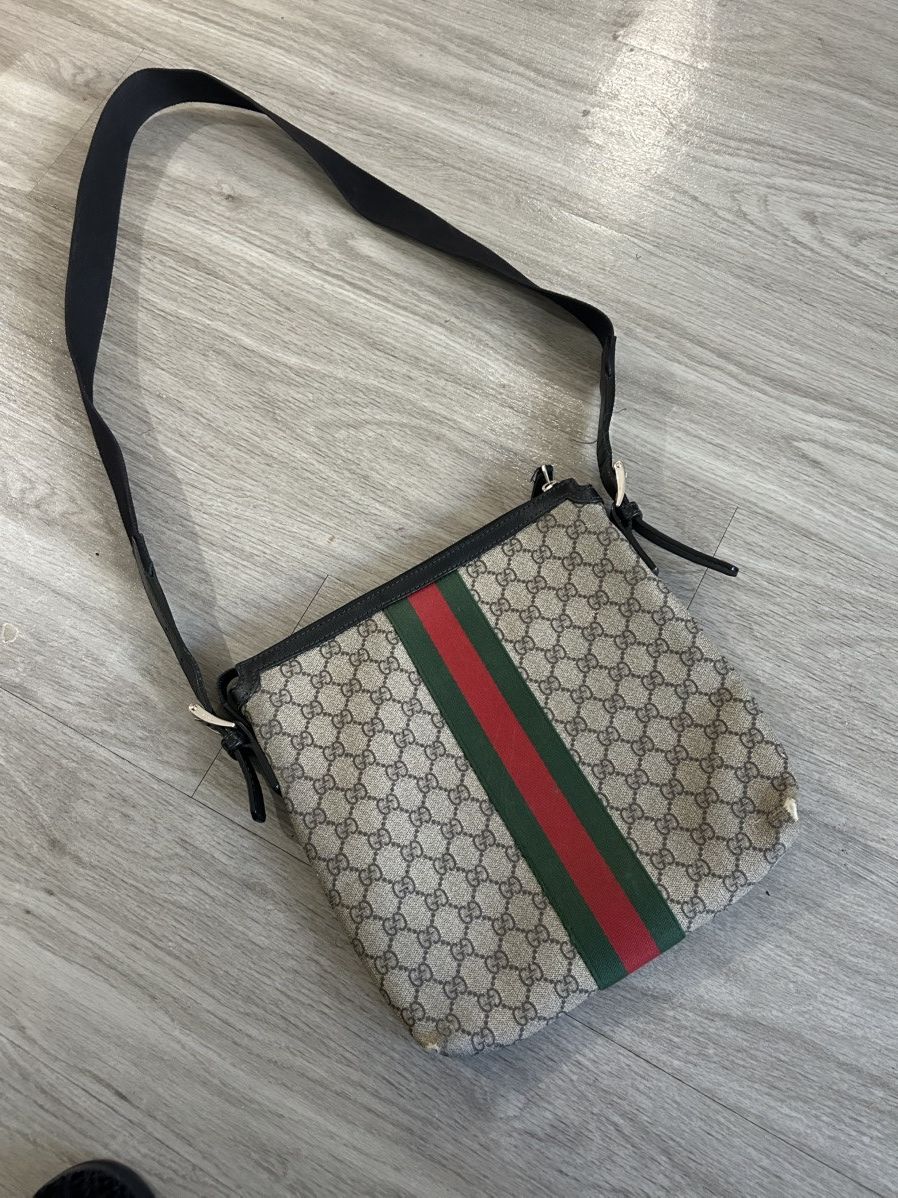 Gucci Gucci GG messenger crossbody monogram web canvas brown tan Size ONE SIZE - 2 Thumbnail
