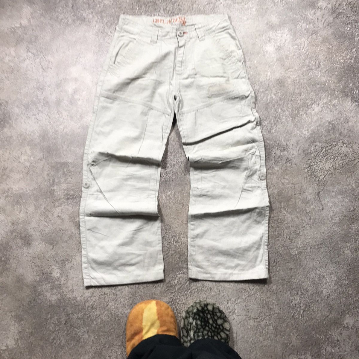 Vintage Vintage 90s Baggy Cargo Pants Distressed Parachute Streetwea Size 29" - 2 Thumbnail