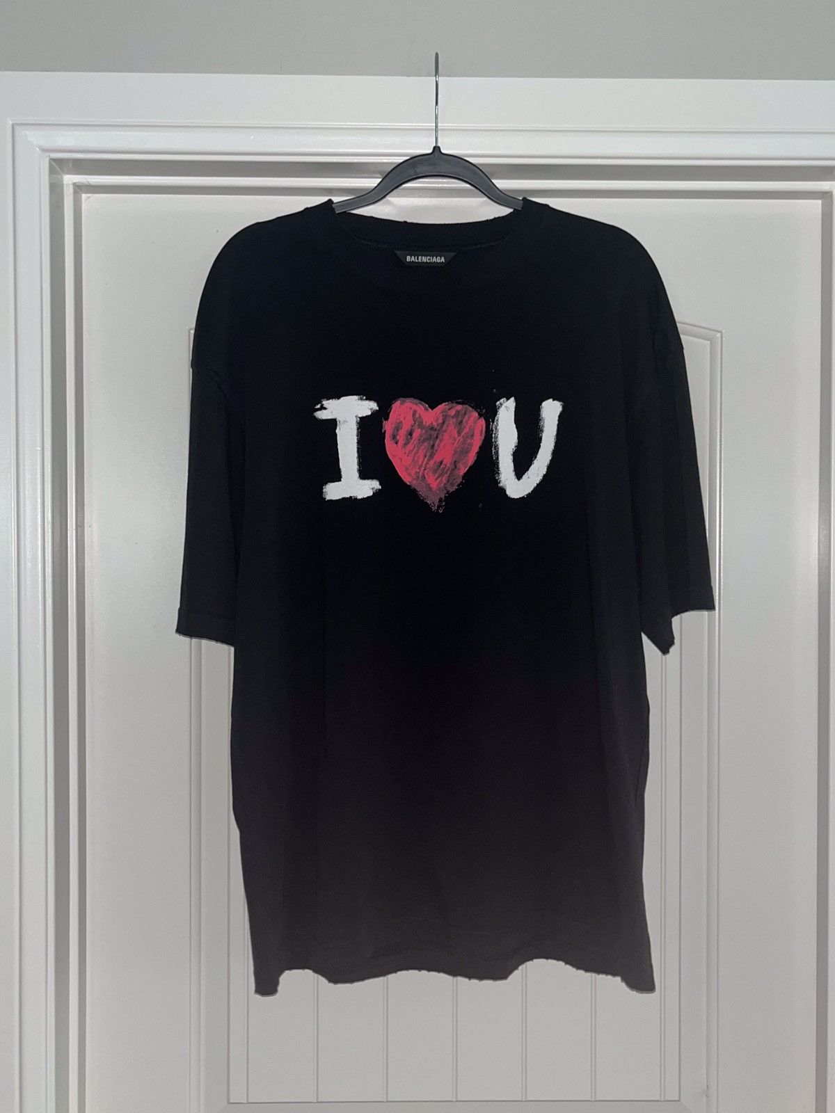 Pre-owned Balenciaga “iu” T-shirt In Black