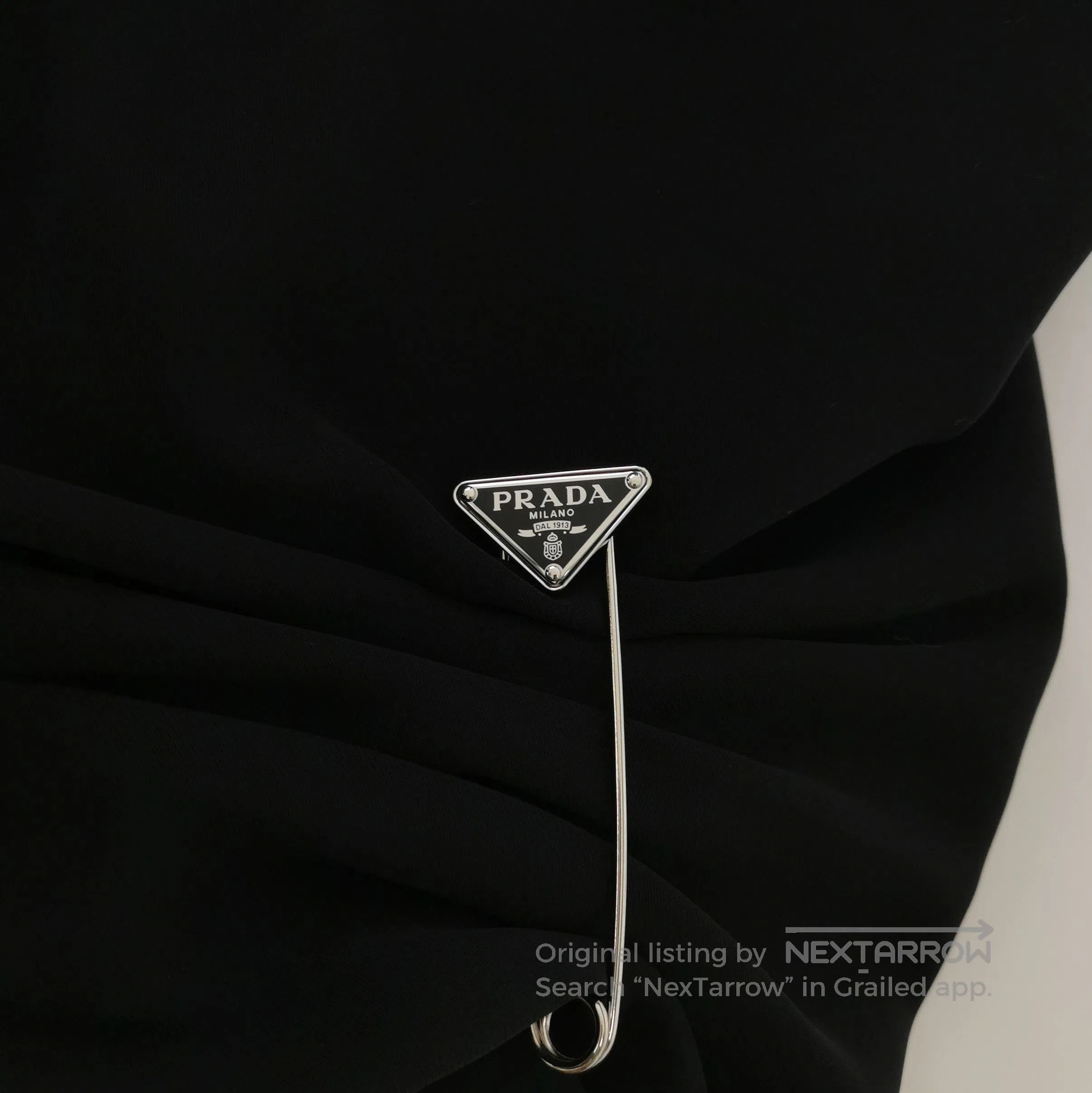 Prada Prada Black Round Neck Long Dress . Size S / US 4 / IT 40 - 3 Thumbnail