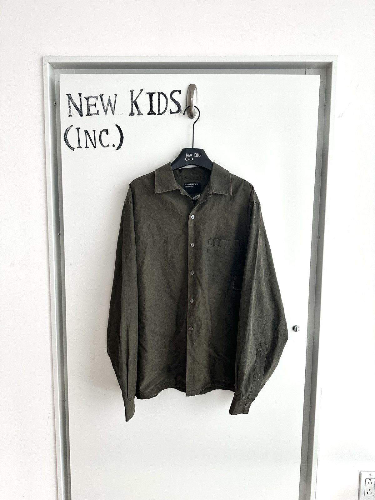 【Enfants Riches Deprimes】バージンウールフランネル シャツ Enfants Riches Deprimes FLANNEL SHIRT 羊絨貼布襯衫 Size: S