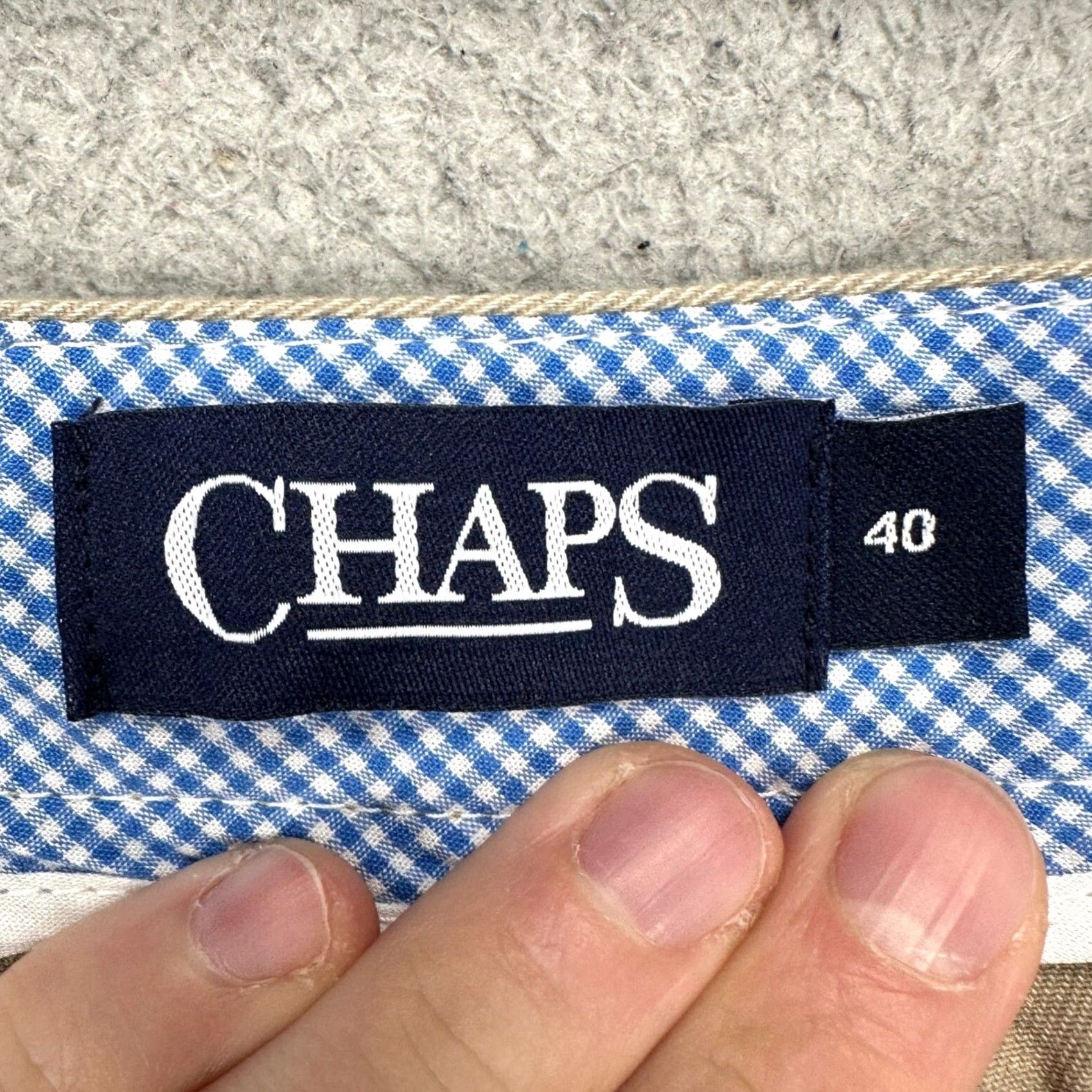 Chaps Chaps Mens Khaki Shorts 40 Flat Front Pockets Cotton Casual Vintage No Size US 40 / EU 56 - 3 Thumbnail