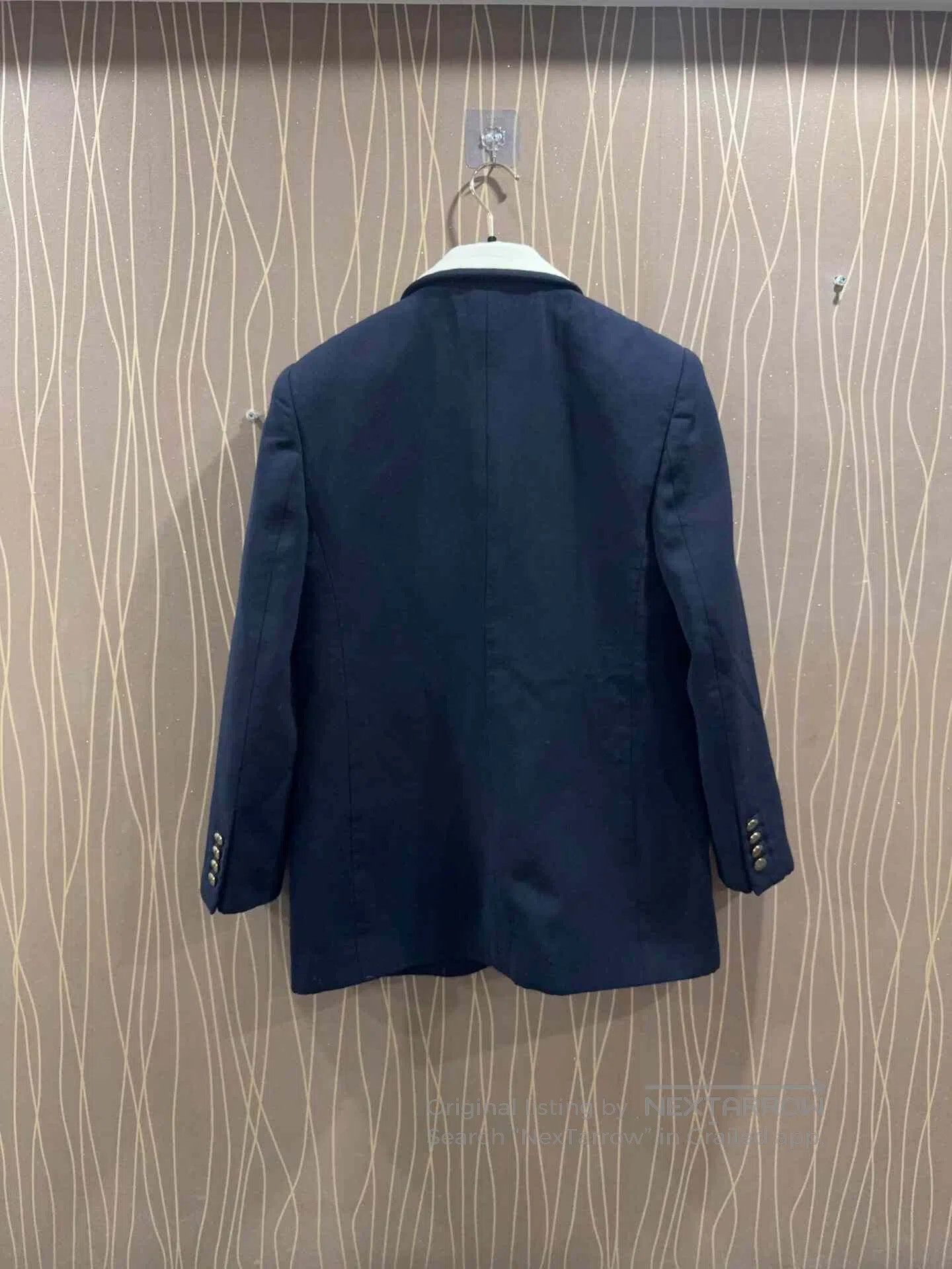 Saint Laurent Paris Saint Laurent Navy Gold Button Blazer. Size US XXS / EU 40 - 2 Thumbnail