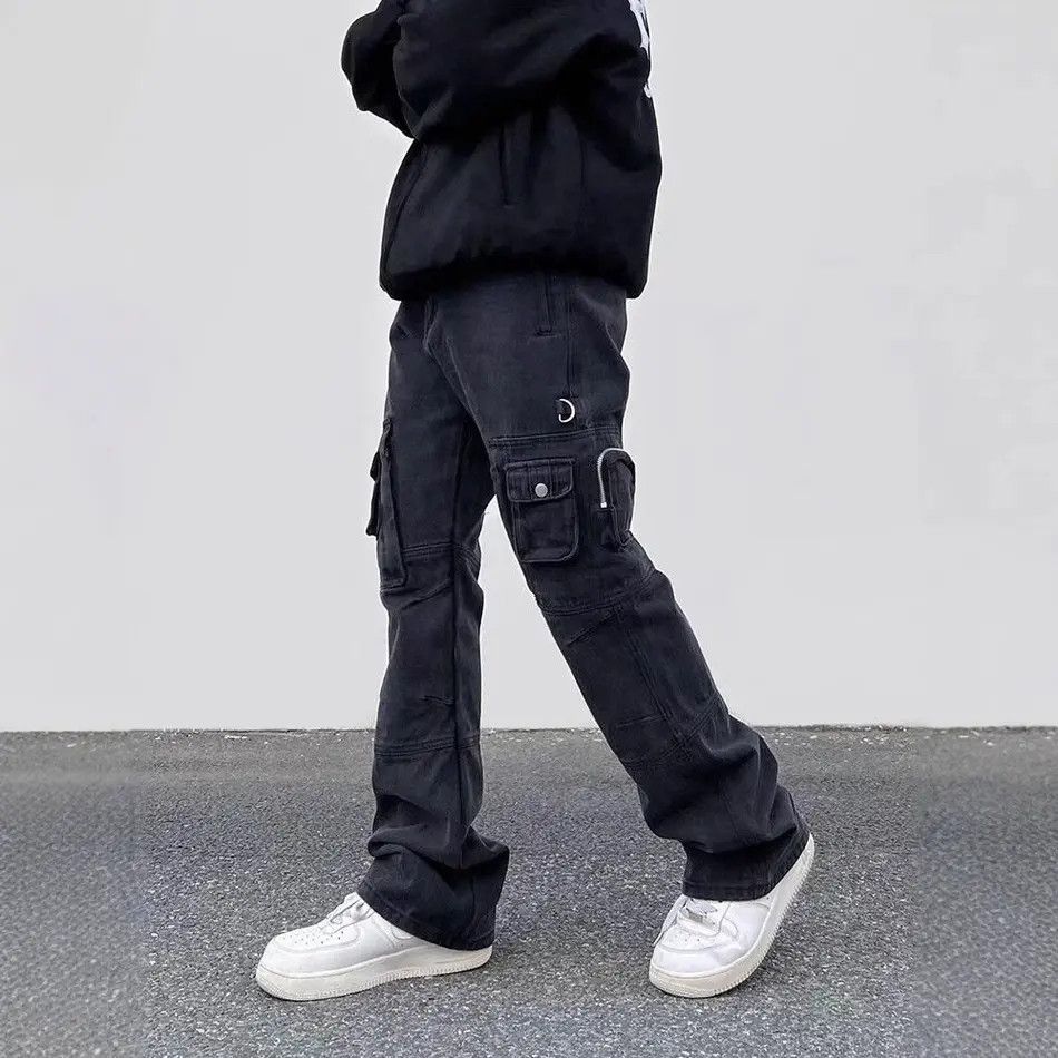 Japanese Brand Retro loose micro flared pocket jeans Size US 32 / EU 48 - 2 Thumbnail