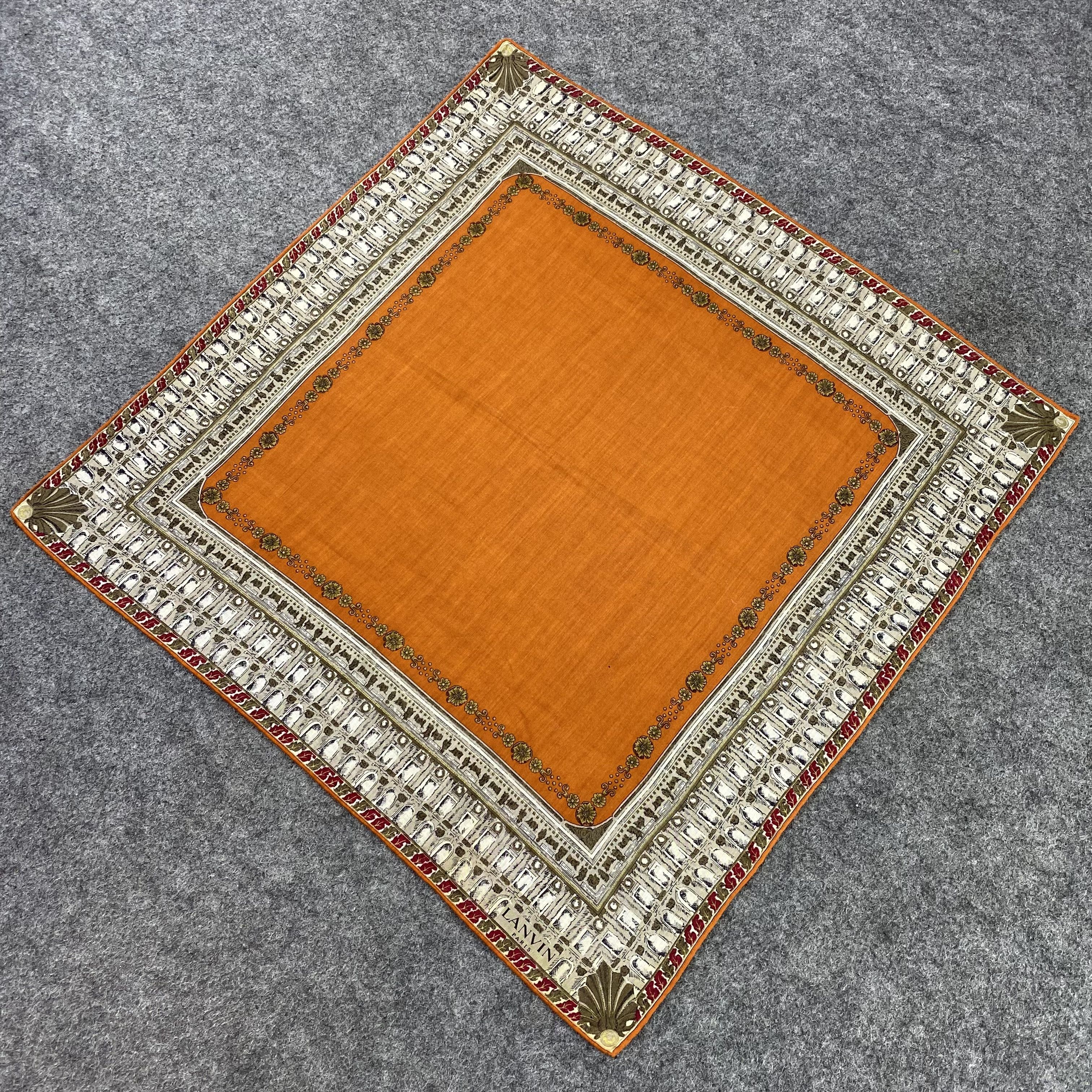 Lanvin × Vintage Lanvin Handkerchief / Bandana / Neckerchief / Headscarf-B840 Size ONE SIZE - 4 Thumbnail