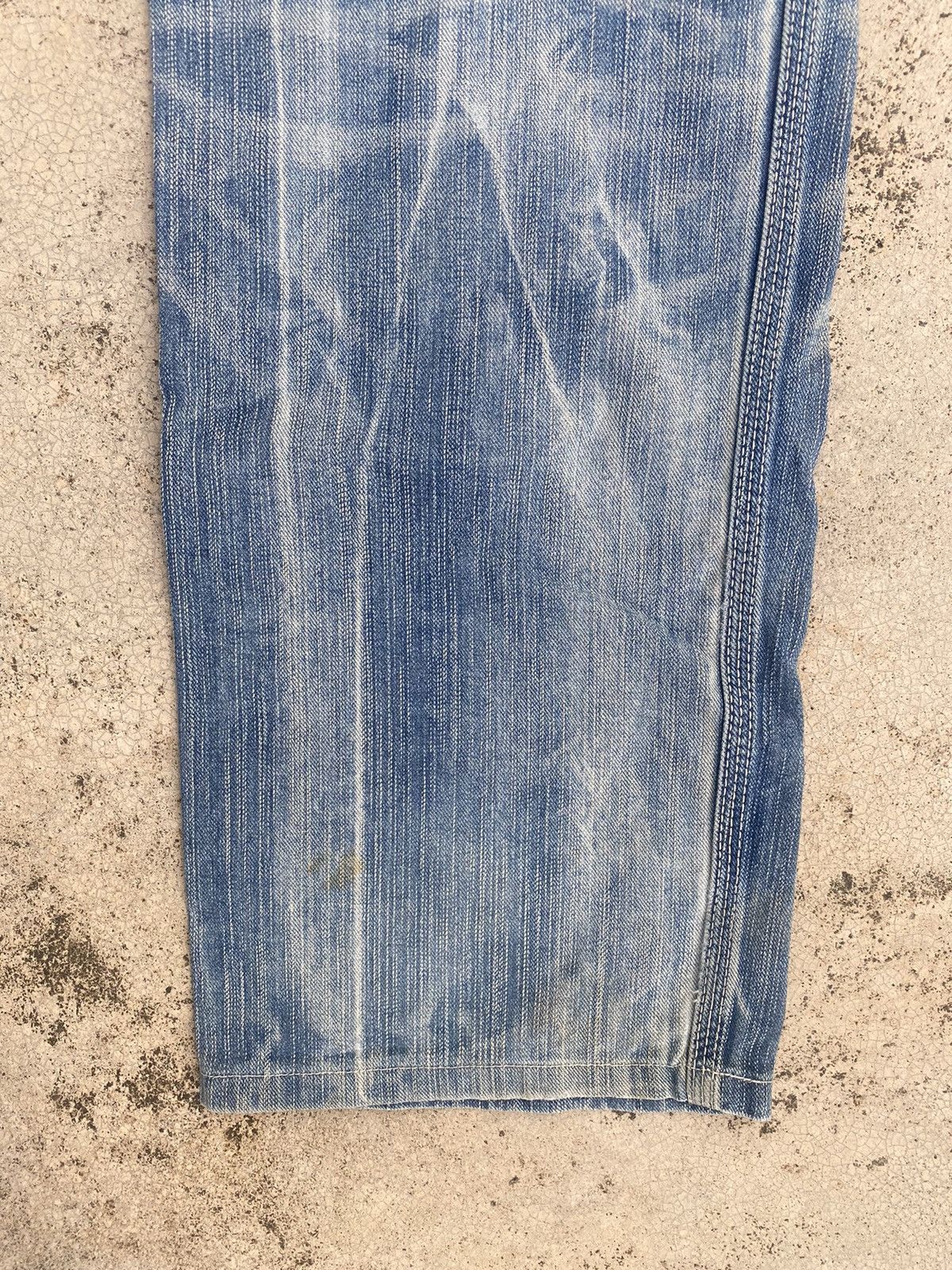 Edwin × Japanese Brand × Vintage Vintage y2K Edwin Distressed Honeycomb Denim Jeans Size US 33 - 20 Thumbnail