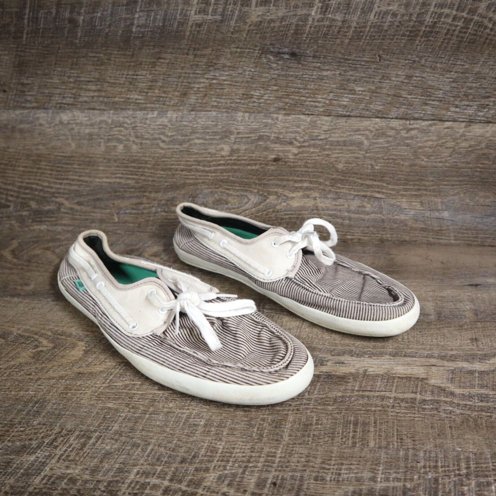 Vans Vans T375 Silver Striped Low Top Lace Up Canvas Skate Shoes Men s Size 9 Grailed