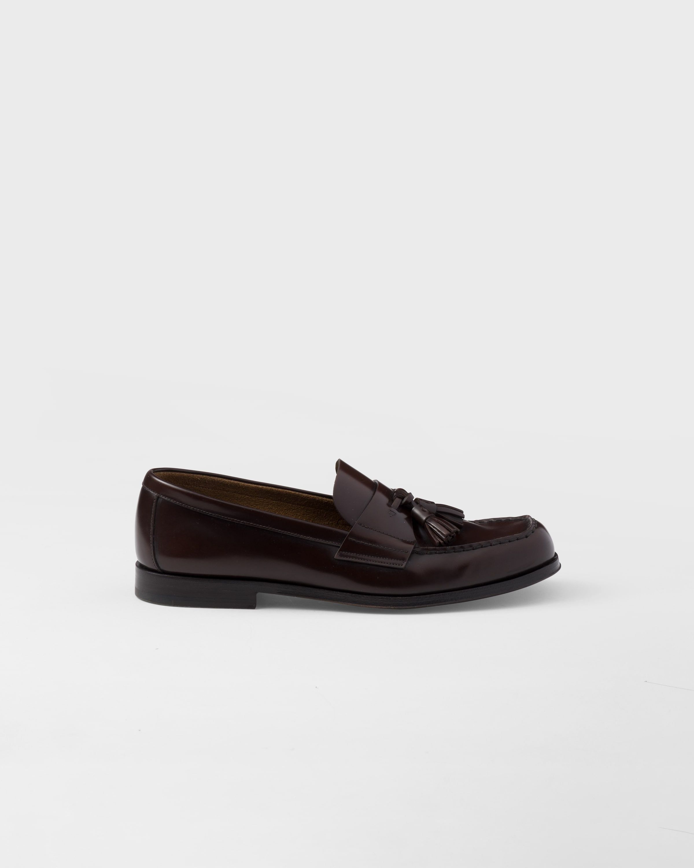 Prada o1bcso1str1025 Spazzolato Brushed Loafers in Brown Size US 10 / EU 43 - 2 Thumbnail