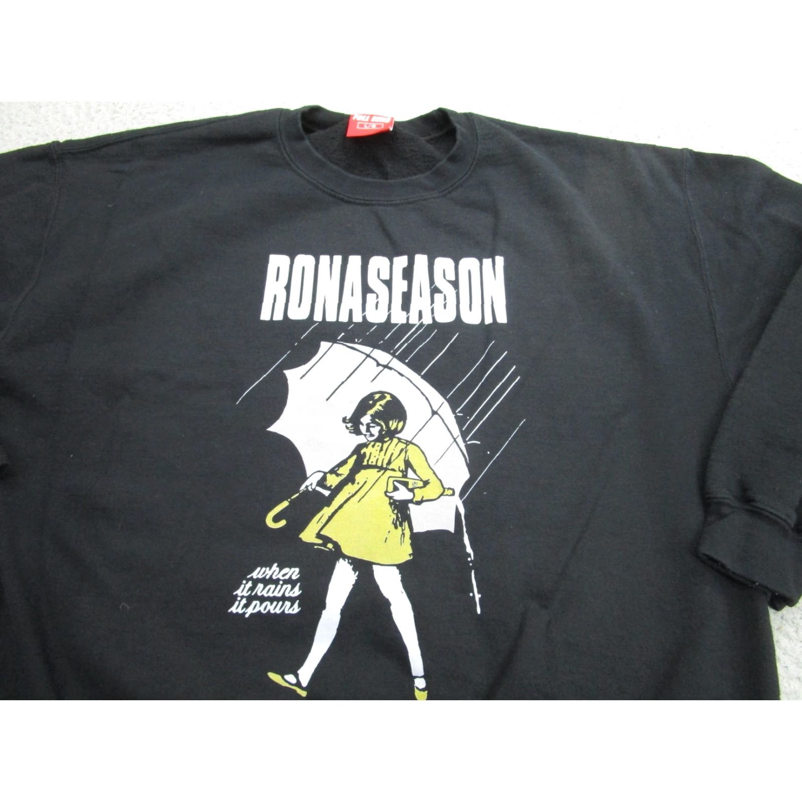 Rains Full Send Sweatshirt Mens Large Ronaseason When It Rains It Pours Graphic Crewne Size US L / EU 52-54 / 3 - 2 Thumbnail