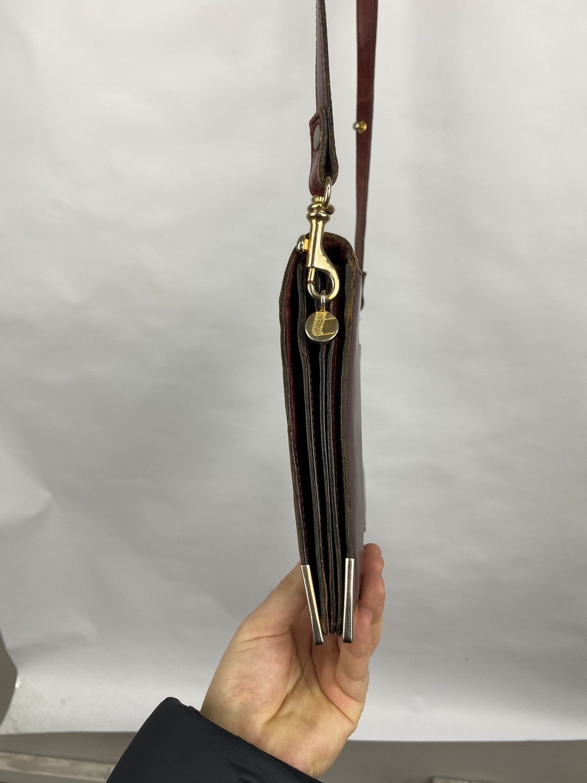 Gucci 🇮🇹 Vintage 1980 Gucci Leather Bag Rare Retro Hype Y2K Size ONE SIZE - 25 Thumbnail