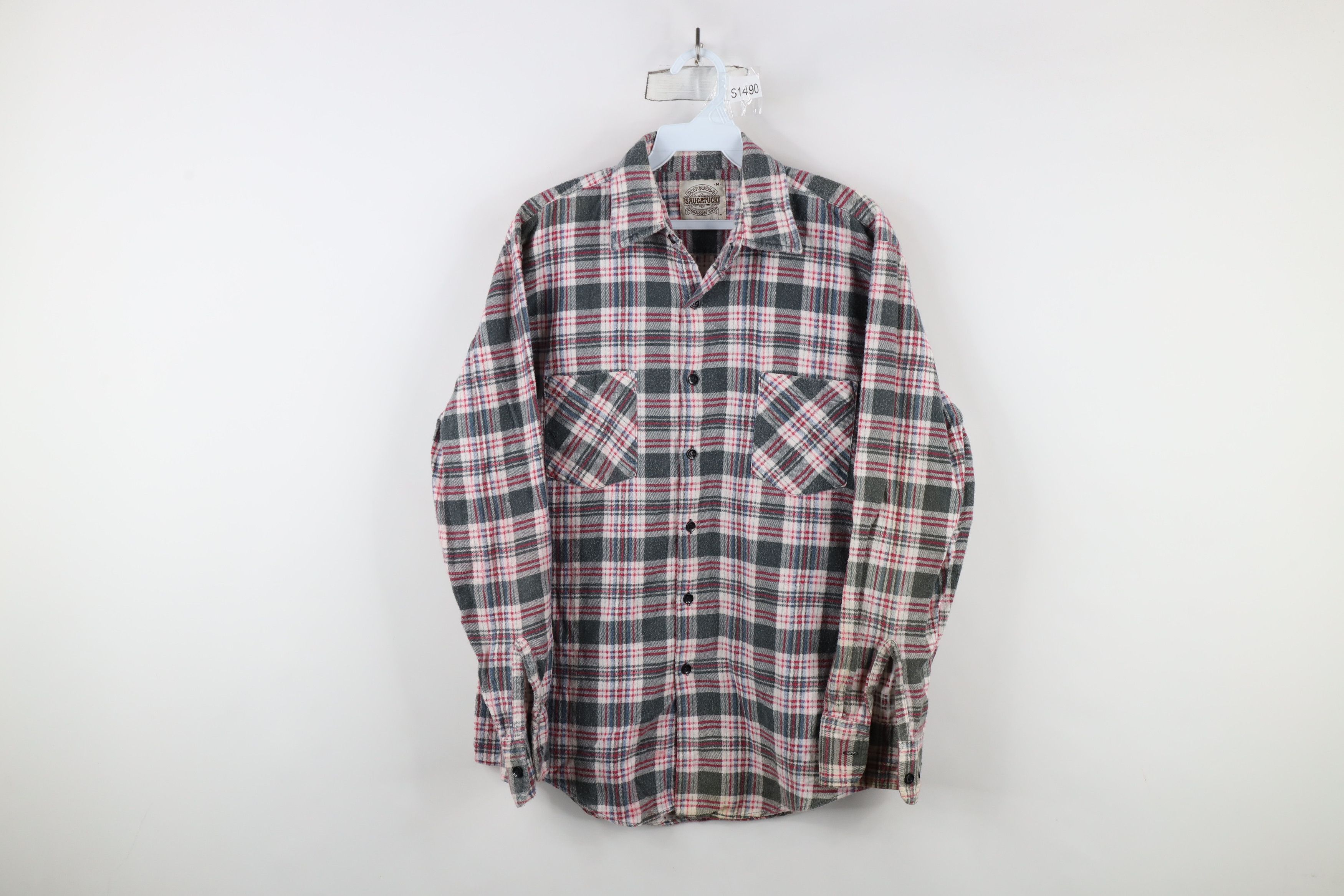 Vintage Vintage 90s Streetwear Flannel Collared Button Shirt Size US M / EU 48-50 / 2 - 1 Thumbnail