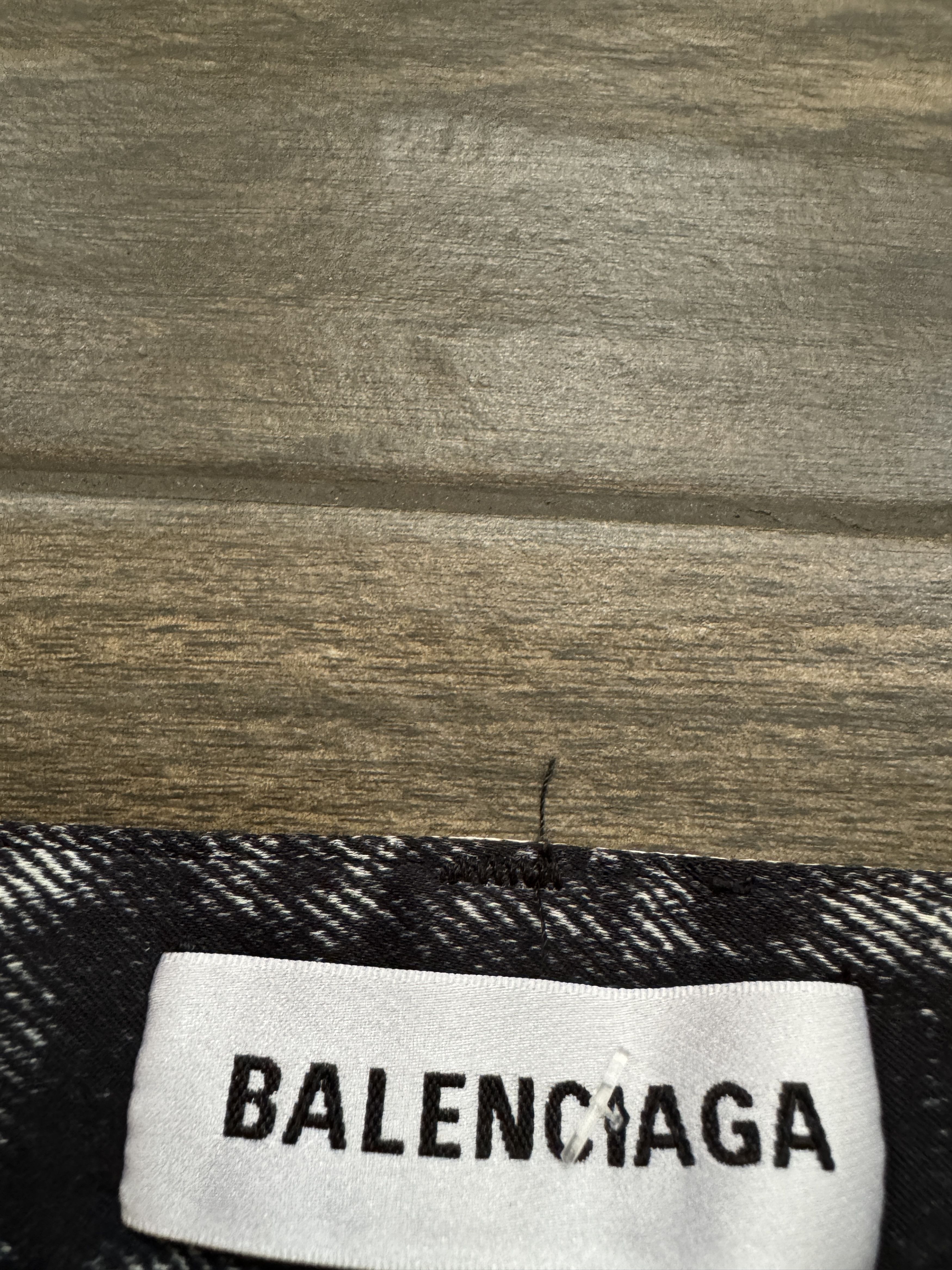 Balenciaga Trompe L'Oeil Denim Jeans Printed Viscose Pant Size US 32 / EU 48 - 5 Thumbnail