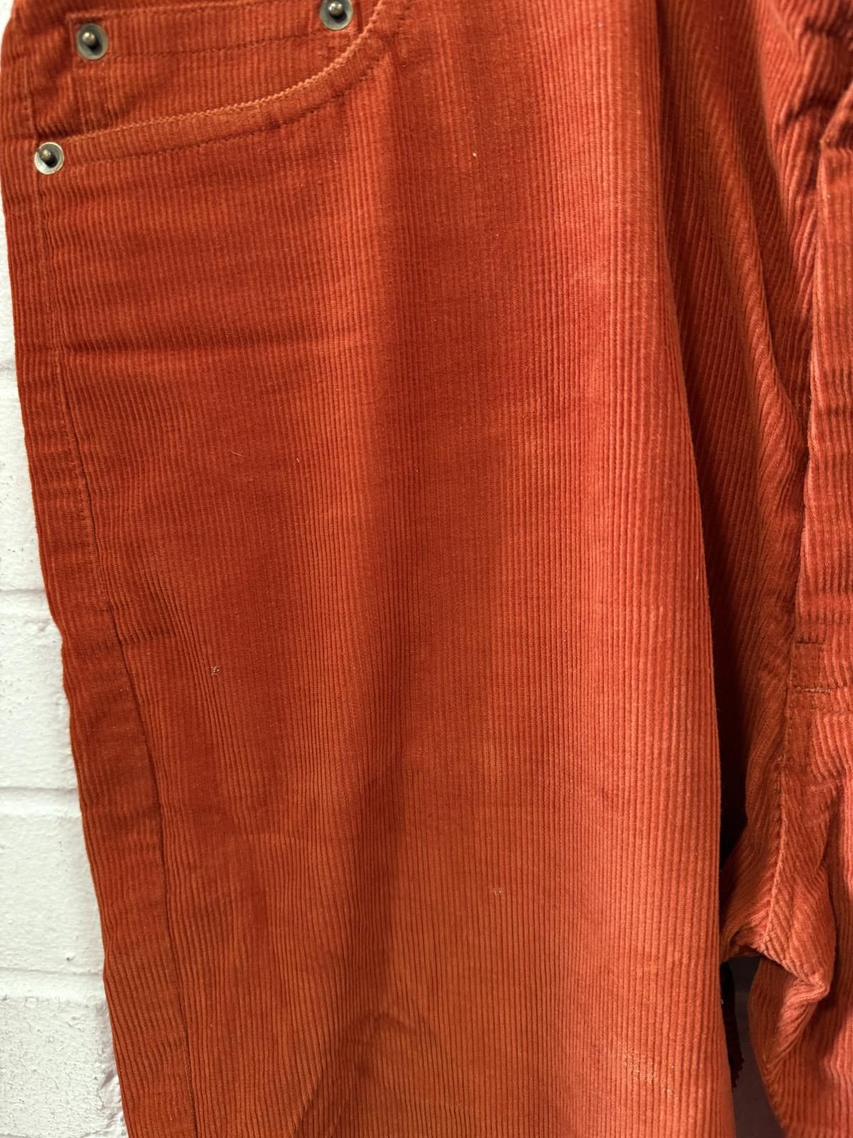 Unknown London Men's Rust Orange Corduroy Pants Size US 38 / EU 54 - 2 Thumbnail