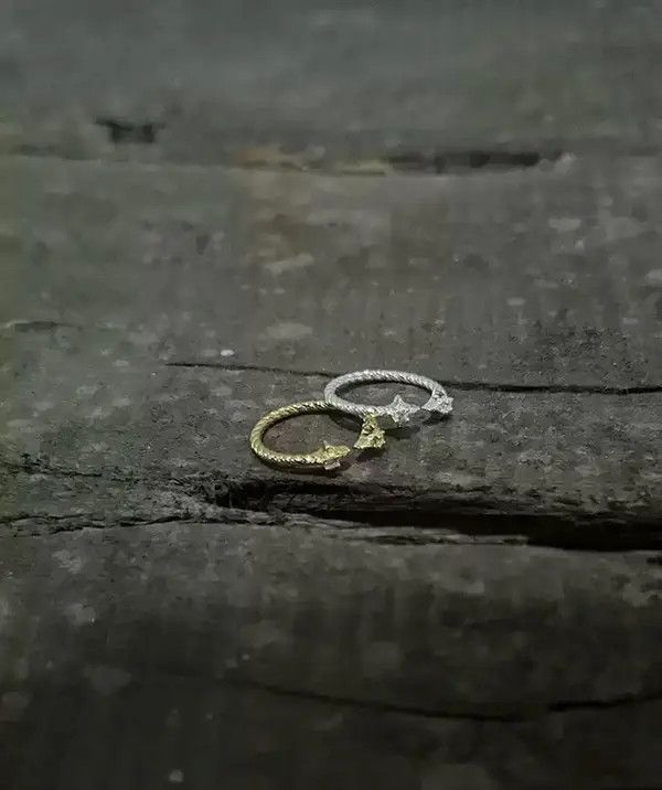 Jewelry Adjustable Star Accent Rings, Minimalist Jewelry Size ONE SIZE - 6 Thumbnail
