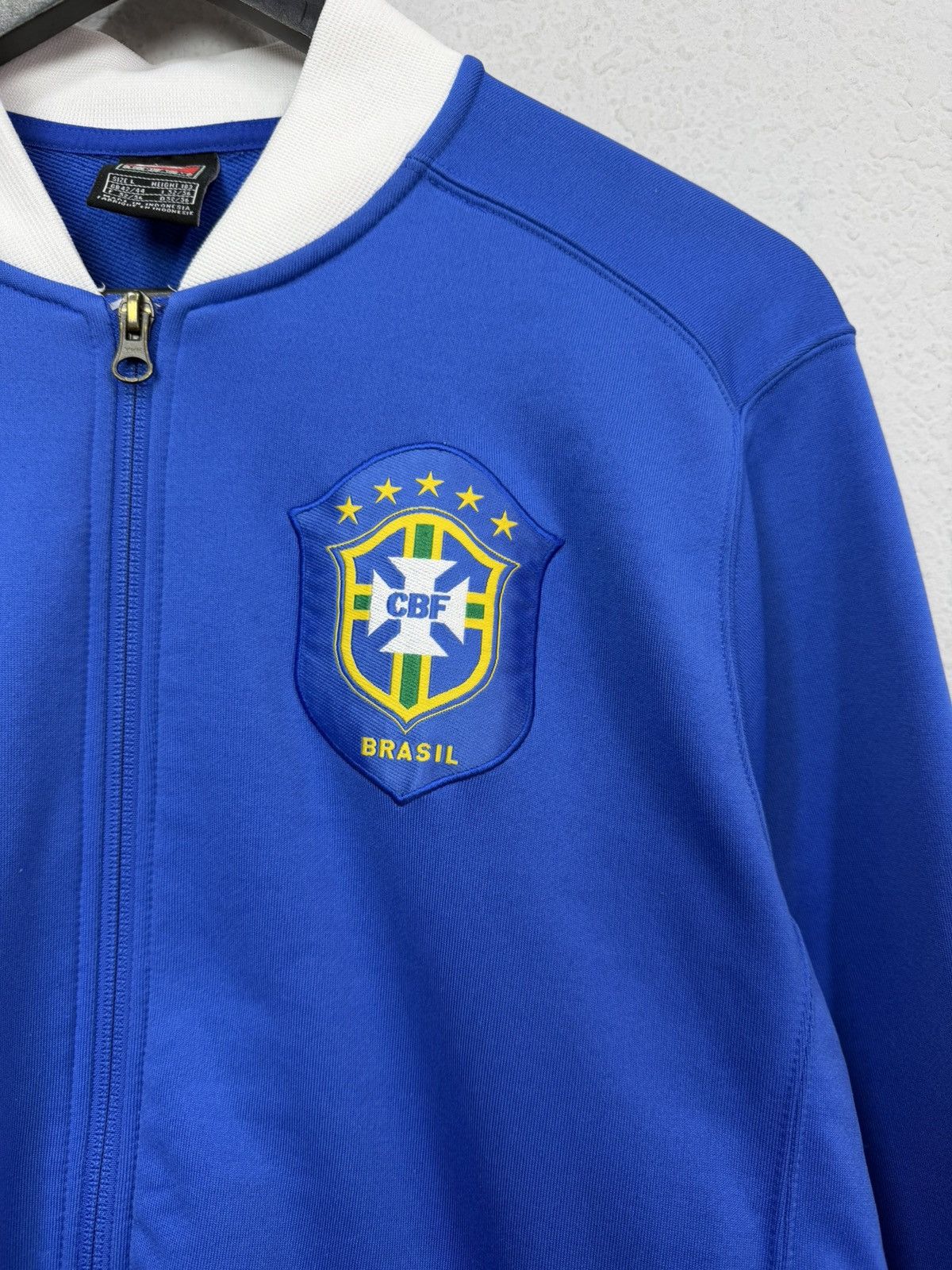 Nike Vintage Nike Brazil 90’s Track Jacket Big Logo Brasil Y2K Size US L / EU 52-54 / 3 - 4 Thumbnail
