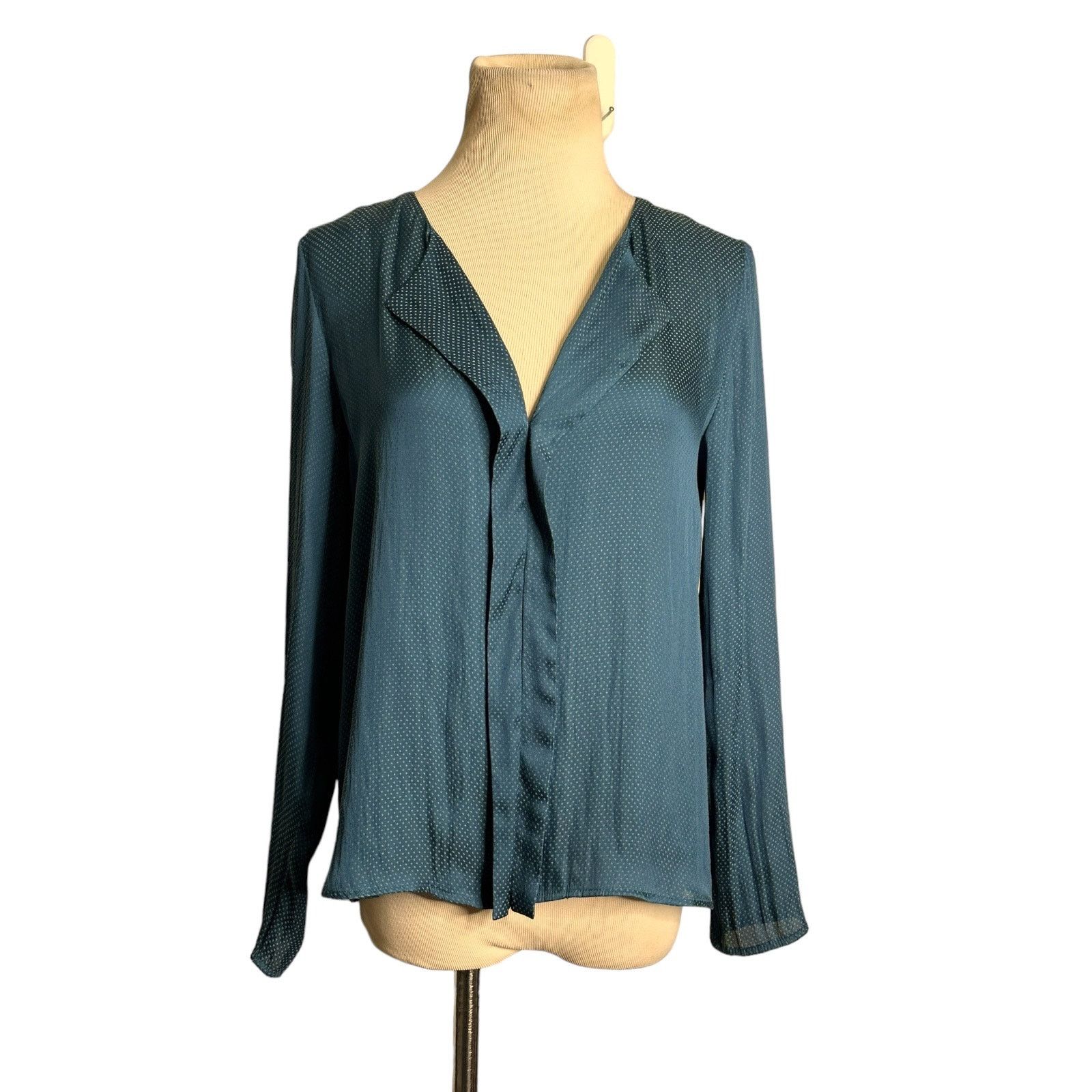 Mango Mango green polka dots long sleeves satin blouse size 2 Size XS / US 0-2 / IT 36-38 - 10 Thumbnail