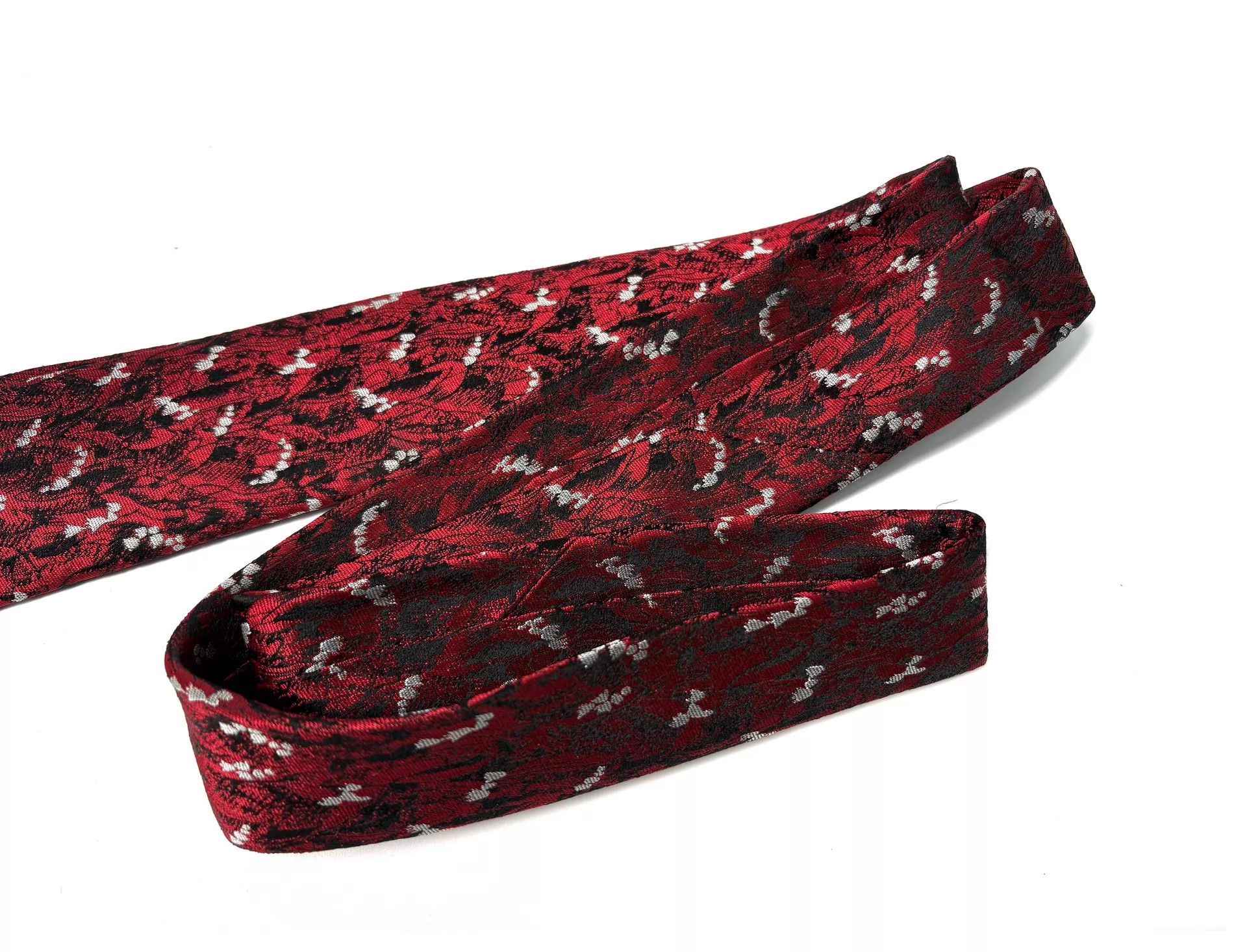 Dior Dior Homme 17SS Black & Red Painted Lily Tie Size ONE SIZE - 7 Thumbnail