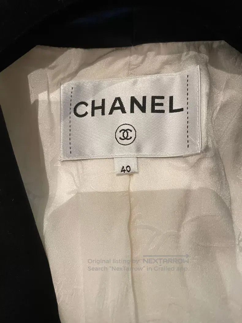 Chanel Chanel Black and white lapel coat Size S / US 4 / IT 40 - 5 Thumbnail