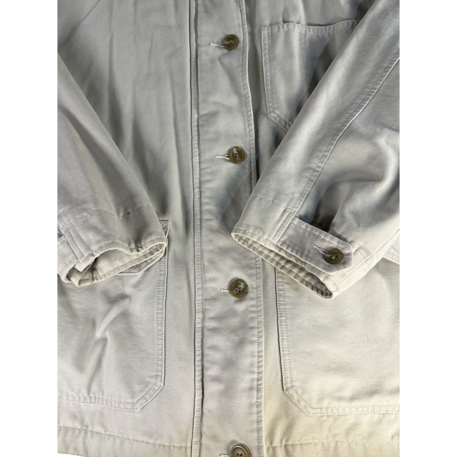 Eddie Bauer VINTAGE Eddie Bauer Chore Jacket Womens Large L Beige Khaki Goose Down Jacket Size L / US 10 / IT 46 - 5 Thumbnail