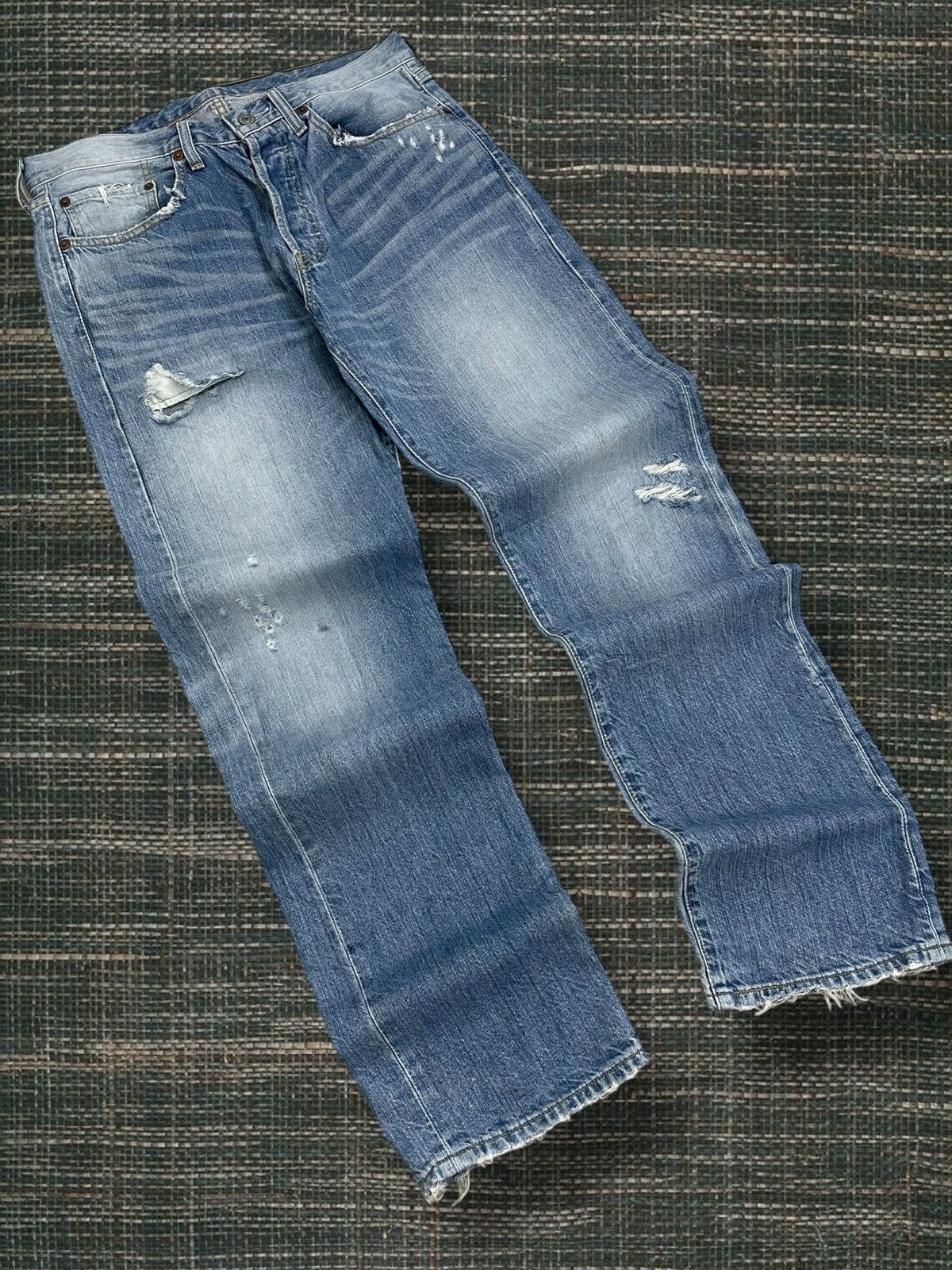 Levi's Vintage Clothing Og Vintage 90s Original Designer Levis 501 Distressed Denim Size US 30 / EU 46 - 2 Thumbnail