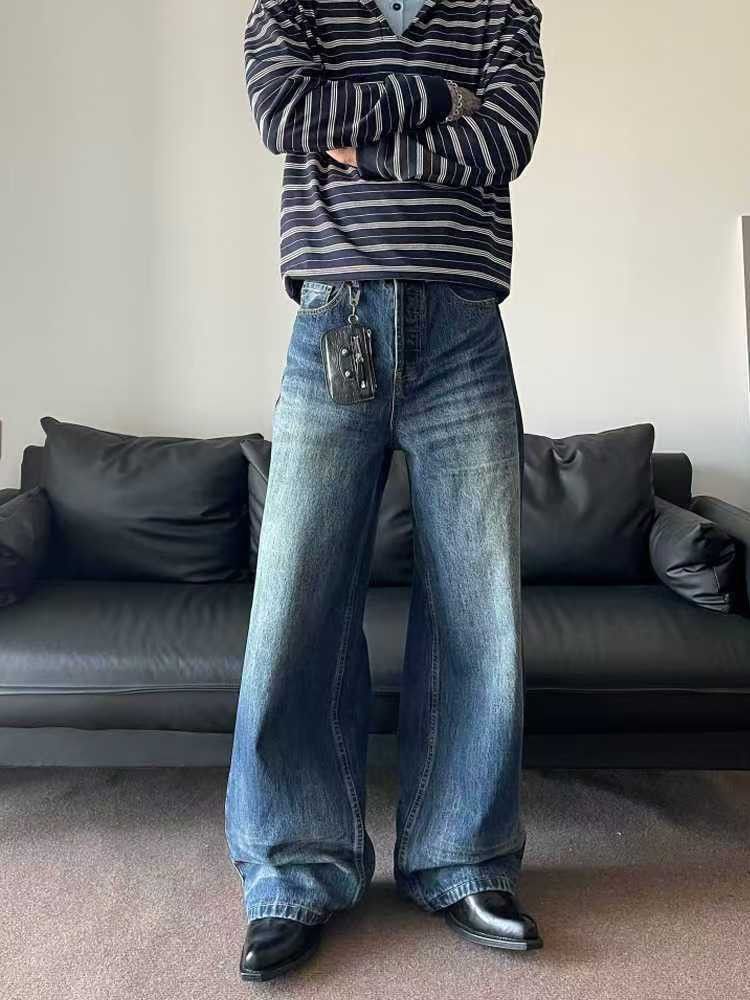 Japanese Brand × Jean Blue casual vintage washed straight jeans Size US 32 / EU 48 - 2 Thumbnail