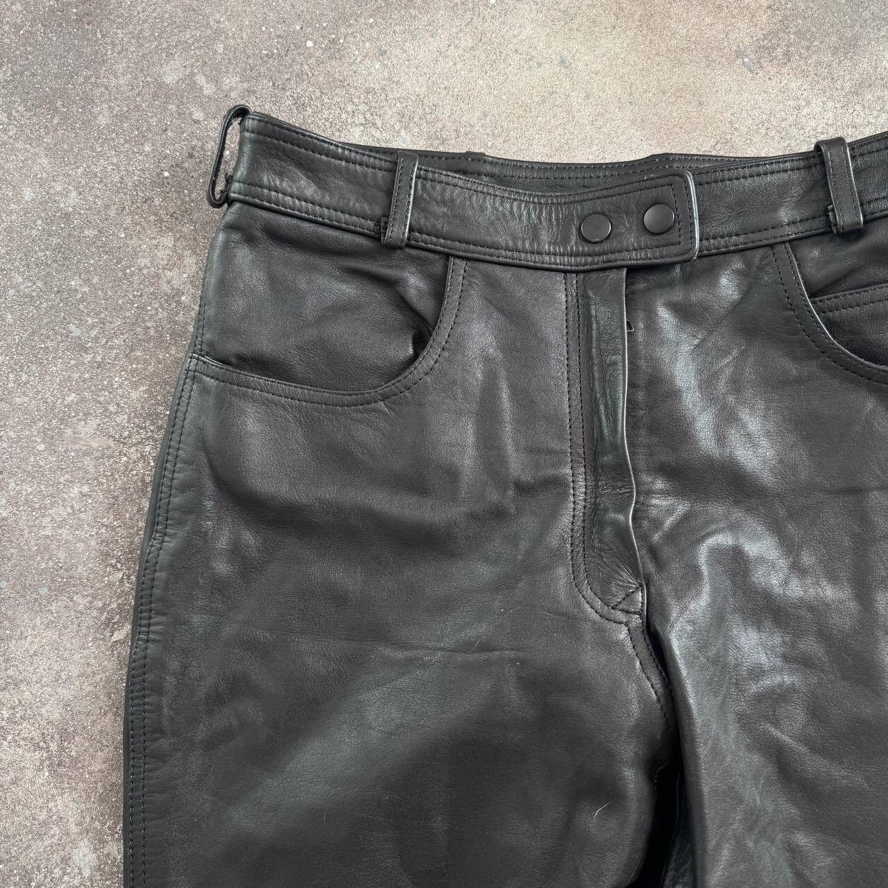 Genuine Leather Amazing Vintage Black Leather Pants Size US 30 / EU 46 - 4 Thumbnail