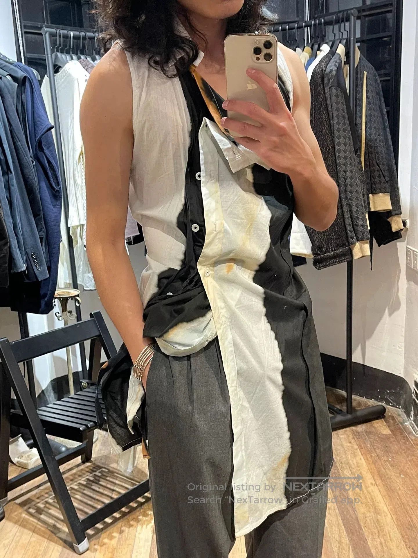 Ann Demeulemeester Ann Demeulemeester Watercolor Double. Size XS / US 0-2 / IT 36-38 - 3 Thumbnail
