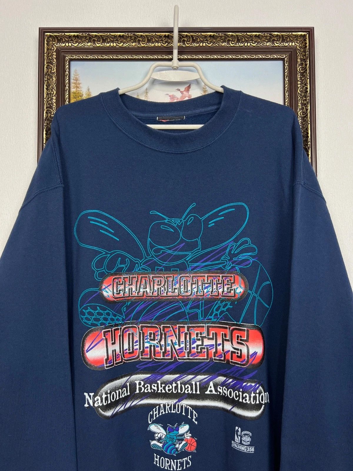 Vintage Vintage Charlotte Hornets NBA Over Print Sweatshirt Crewneck Size US XXL / EU 58 / 5 - 2 Thumbnail