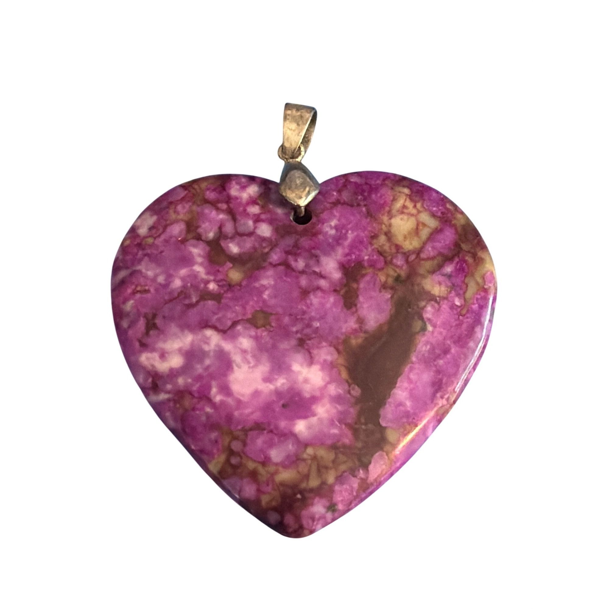 Other Vintage Sugilite 18kGP Silver Tone Pendant Polished 2.25" Es Size ONE SIZE - 1 Thumbnail