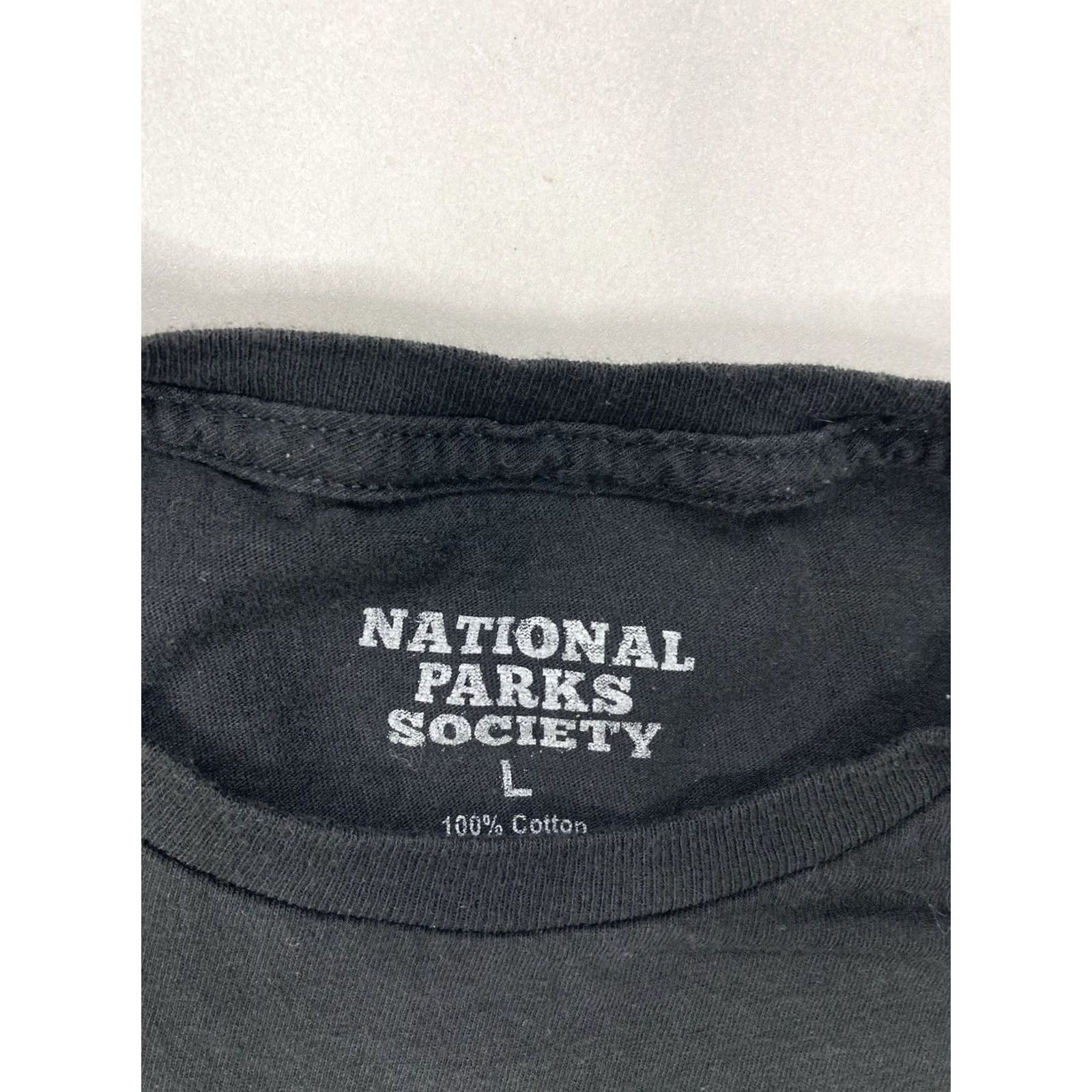 Vintage National Parks Society Death Valley California Graphic T-shirt Women Large Black Size L / US 10 / IT 46 - 4 Thumbnail