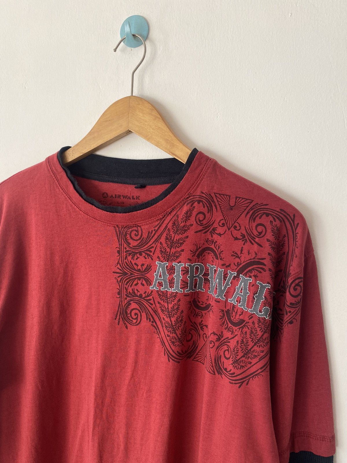 Vintage Crazy Y2K Airwalk Thermal Long Sleeve Tee Size US L / EU 52-54 / 3 - 3 Thumbnail