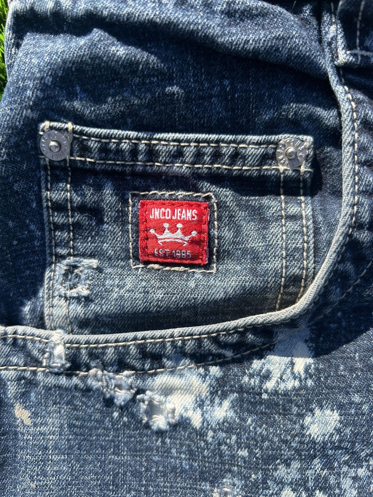JNCO Vintage Y2K Bleach Wash JNCOS Size US 32 / EU 48 - 8 Thumbnail