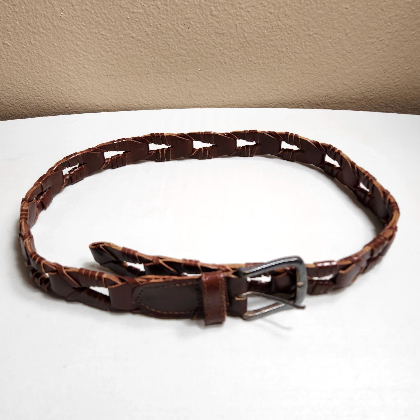 Vintage VINTAGE Unbranded Belt Womens Brown Genuine Leather Belt M Size ONE SIZE - 2 Thumbnail