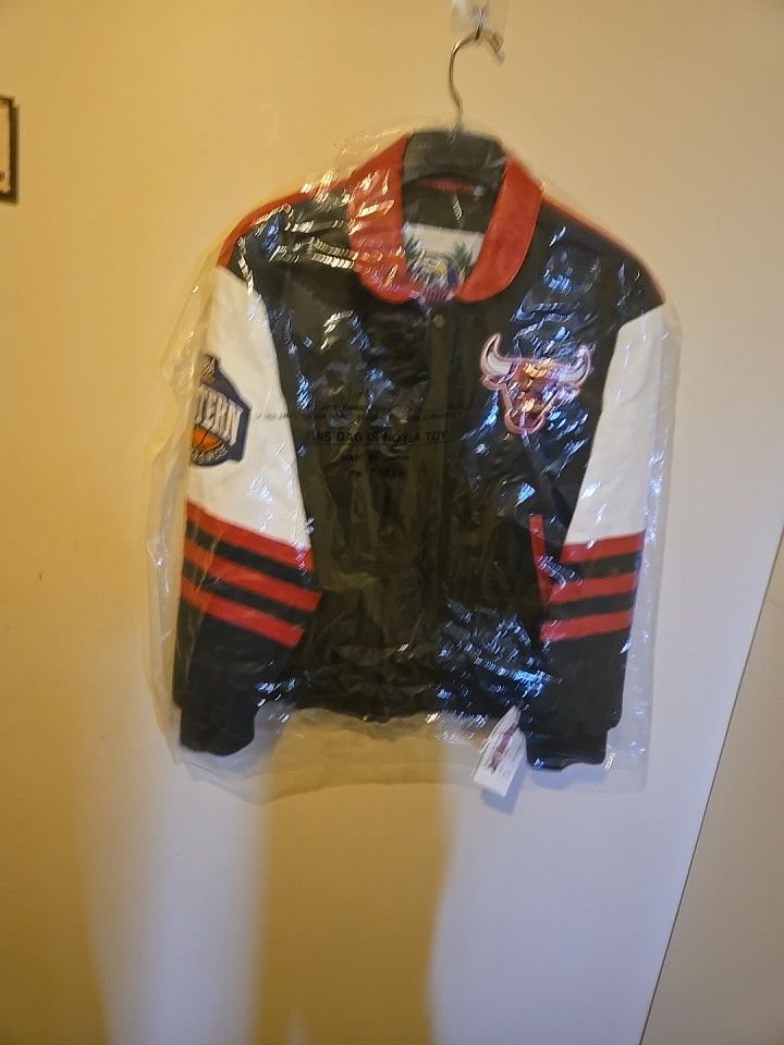 Vintage Bulls Jordan goat vintage new leather coat new with tags Size US M / EU 48-50 / 2 - 1 Thumbnail