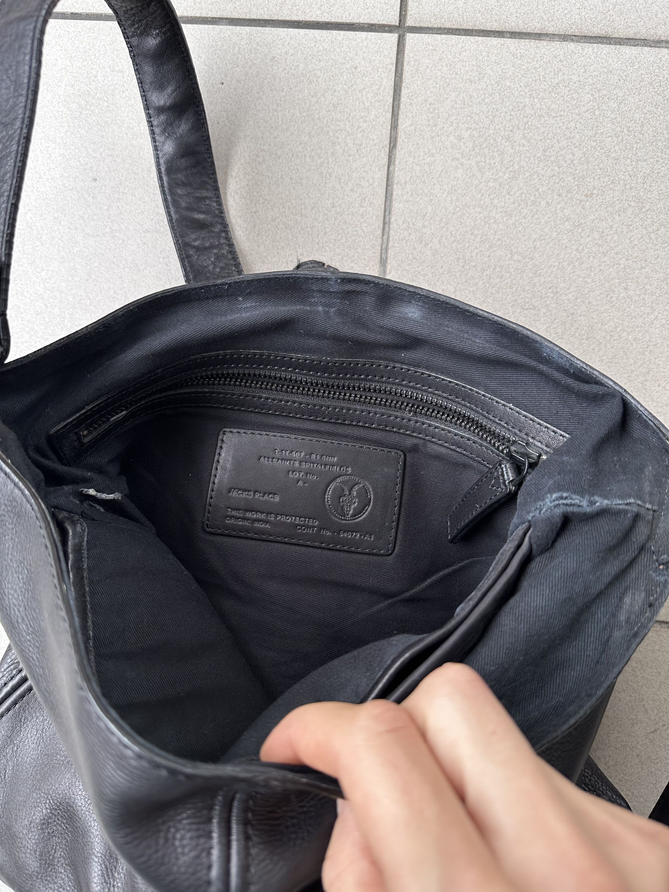 Allsaints All Saints lamb leather men bag Spitalfields Size ONE SIZE - 7 Thumbnail