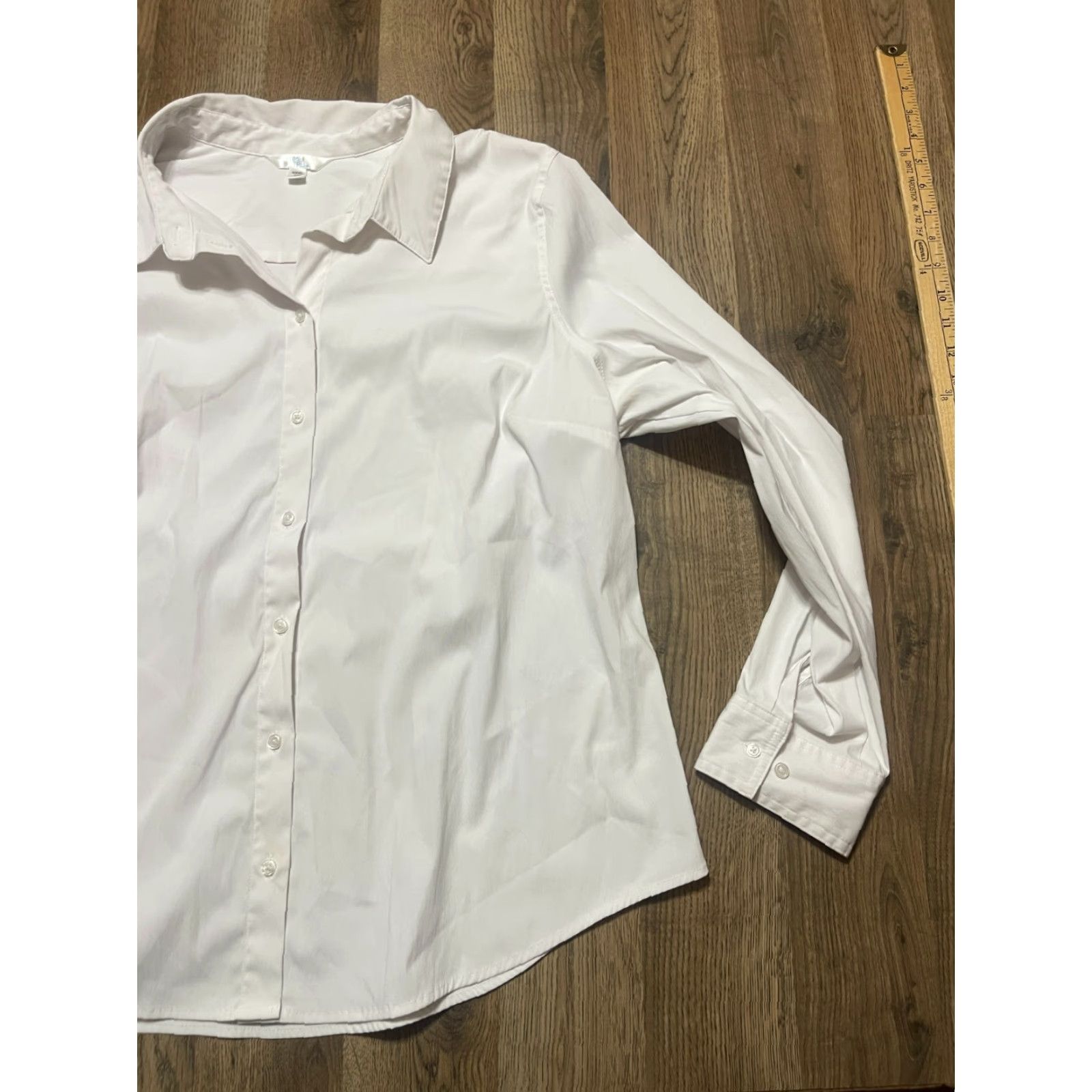 Vintage VINTAGE? No, Time & Tru Shirt Women's 3XL White Long Sleeve Button Up Blouse Shirt Size XXL / US 16-18 / IT 52-54 - 4 Thumbnail