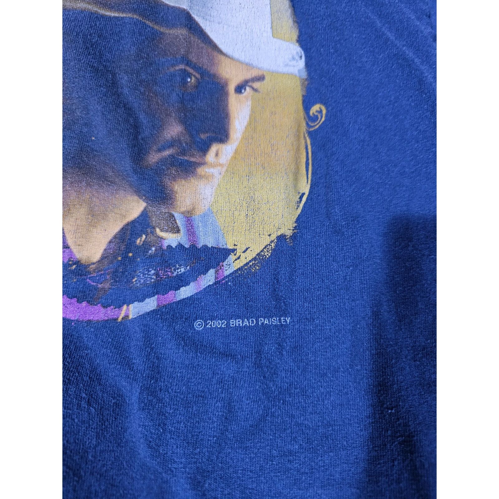 AAA Brad Paisley Country Rock Shirt Blue Sz L Y2K R10 Size US L / EU 52-54 / 3 - 5 Thumbnail