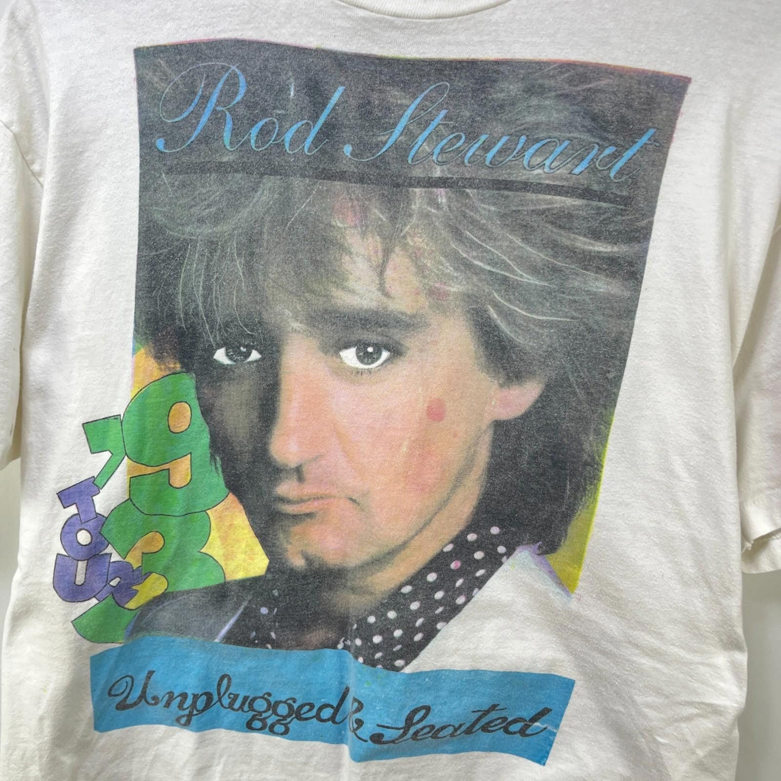 Vintage Vintage 90s Rod Stewart Unplugged And Seated T Shirt Large Size US L / EU 52-54 / 3 - 2 Thumbnail