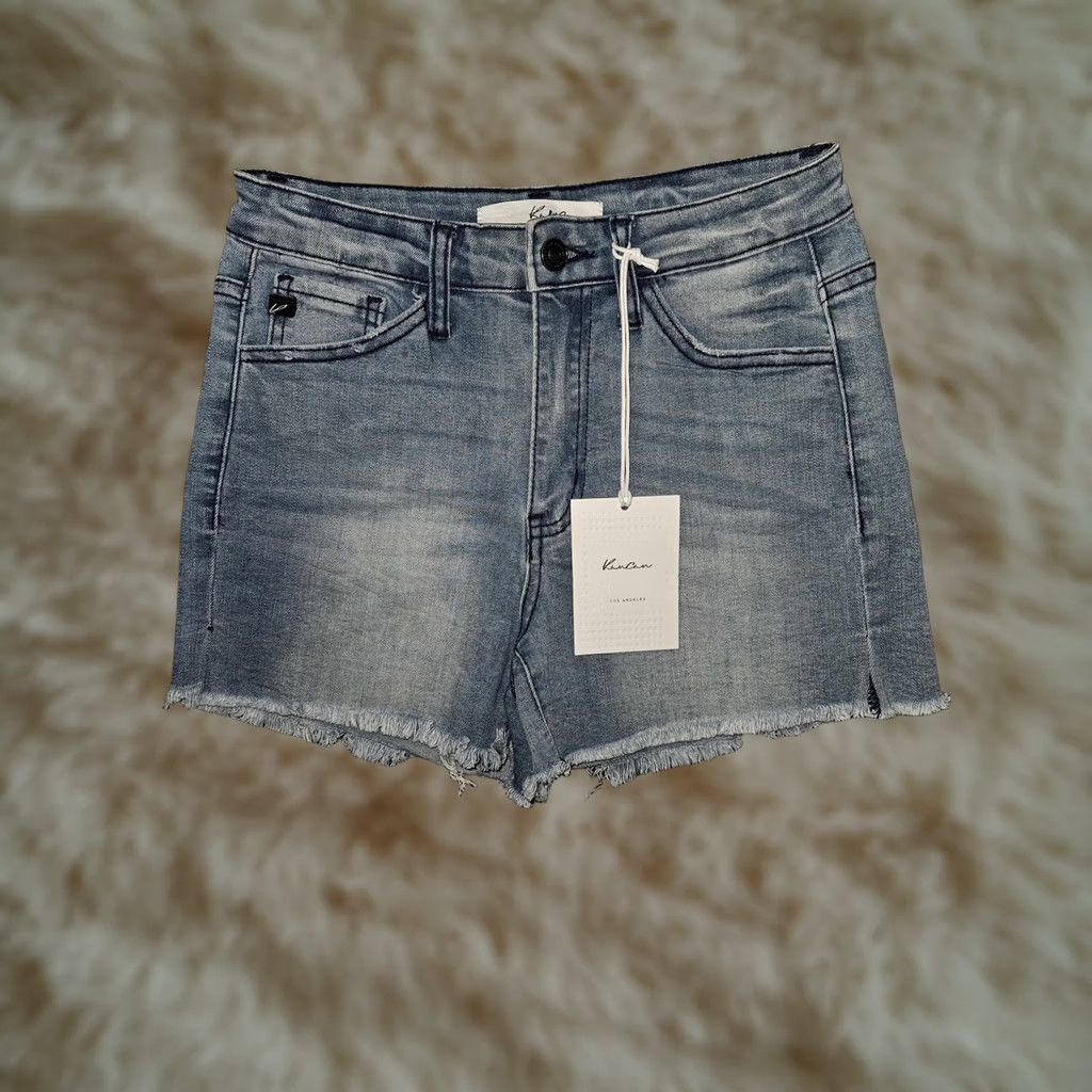 Vintage KanCan Shorts Womens Small Blue Frayed Edge Denim High Rise Raw Hem KC5033M Size 28" / US 6 / IT 42 - 1 Thumbnail