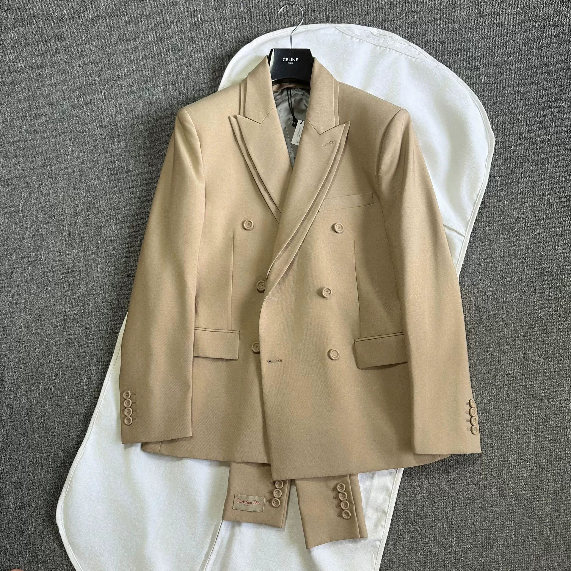 Dior Dior Man Khaki Double Layer Collar Blazer Size US M / EU 48-50 / 2 - 1 Thumbnail