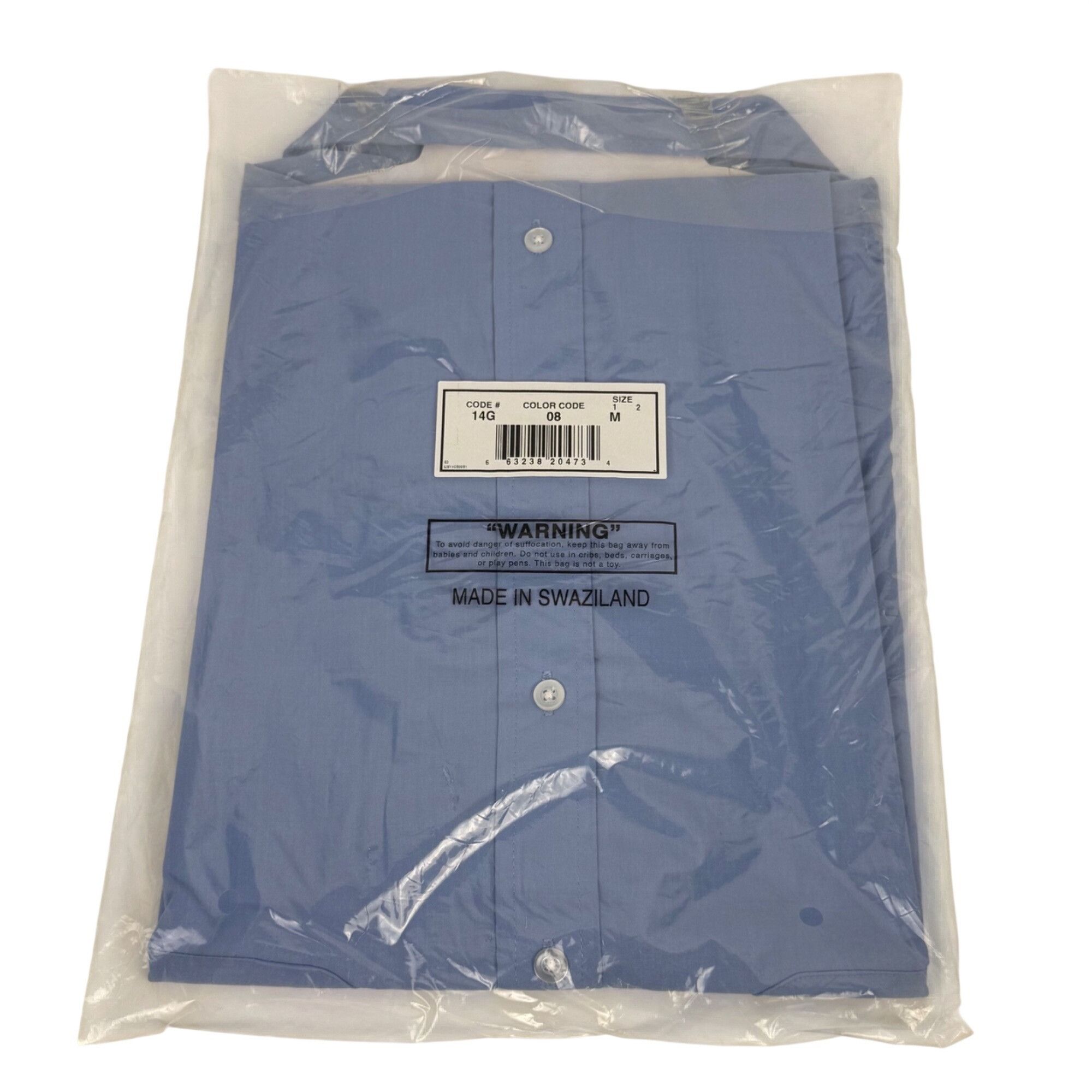 Haband Haband Men's Short-Sleeve Blue Button-Down Shirt Size M NEW Size US M / EU 48-50 / 2 - 3 Thumbnail