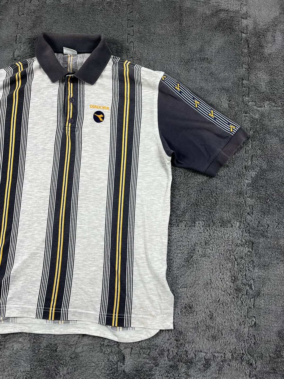 Diadora Vintage 00s Diadora Stripes Striped Polo streetwear M Size US M / EU 48-50 / 2 - 3 Thumbnail