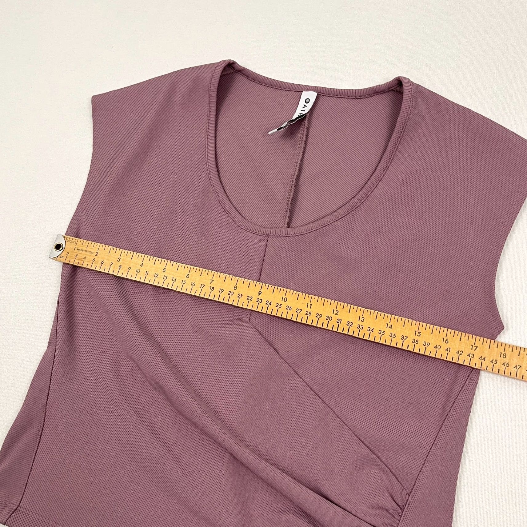 Athleta Athleta Bayview Tee Shirt Women Medium Mauve Flora Pink Active Yoga Wrap Wicking Shirt Size M / US 6-8 / IT 42-44 - 5 Thumbnail